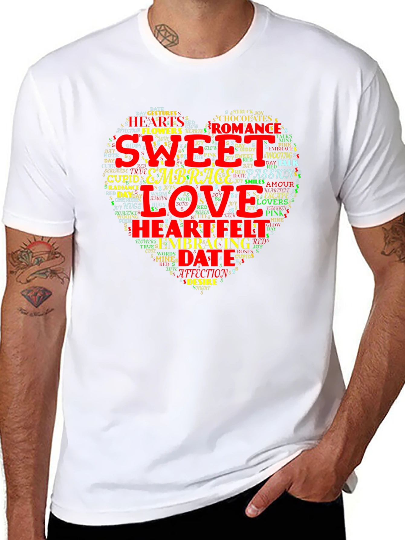 Sweet Love Heart Word Art T-Shirt