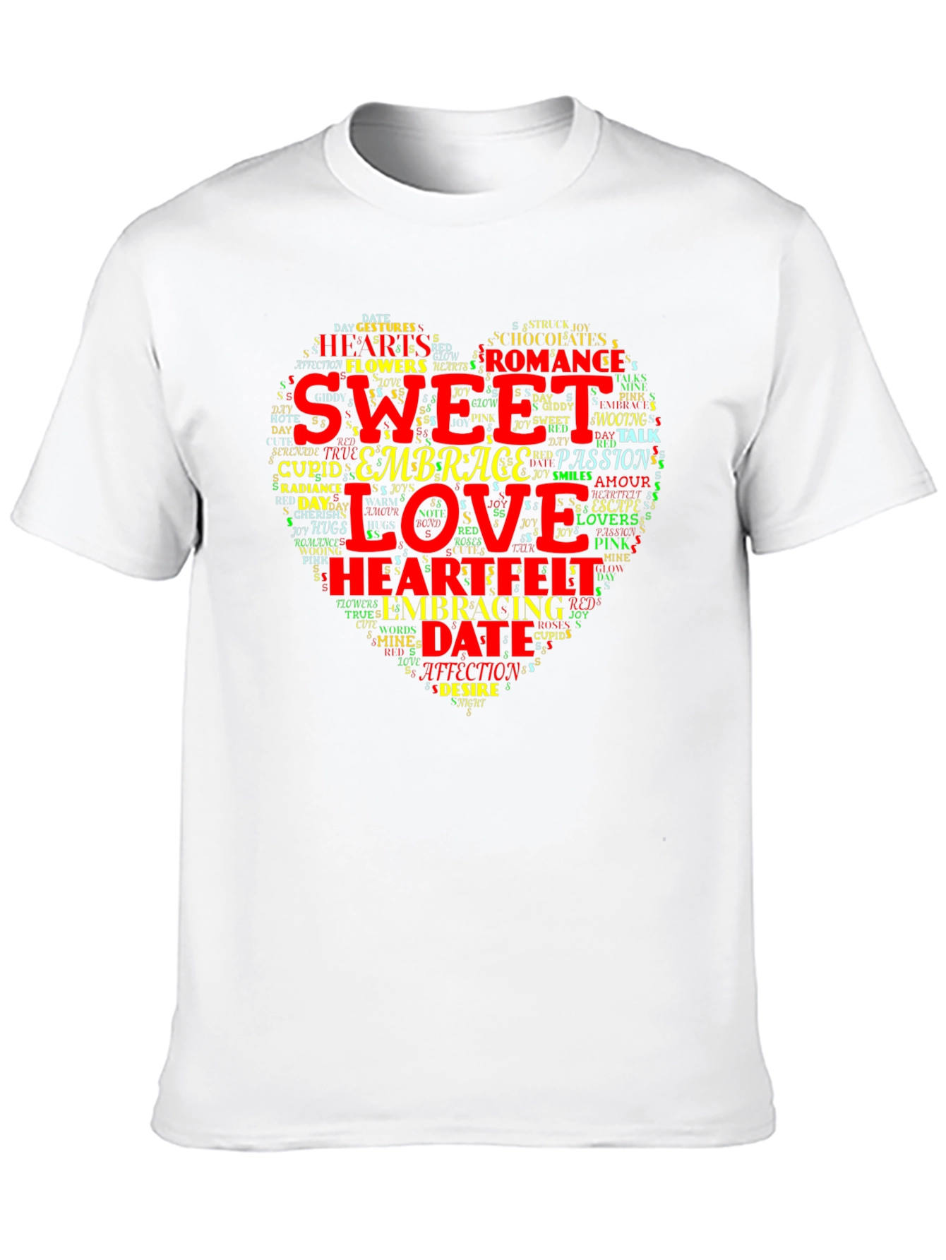 Sweet Love Heart Word Art T-Shirt