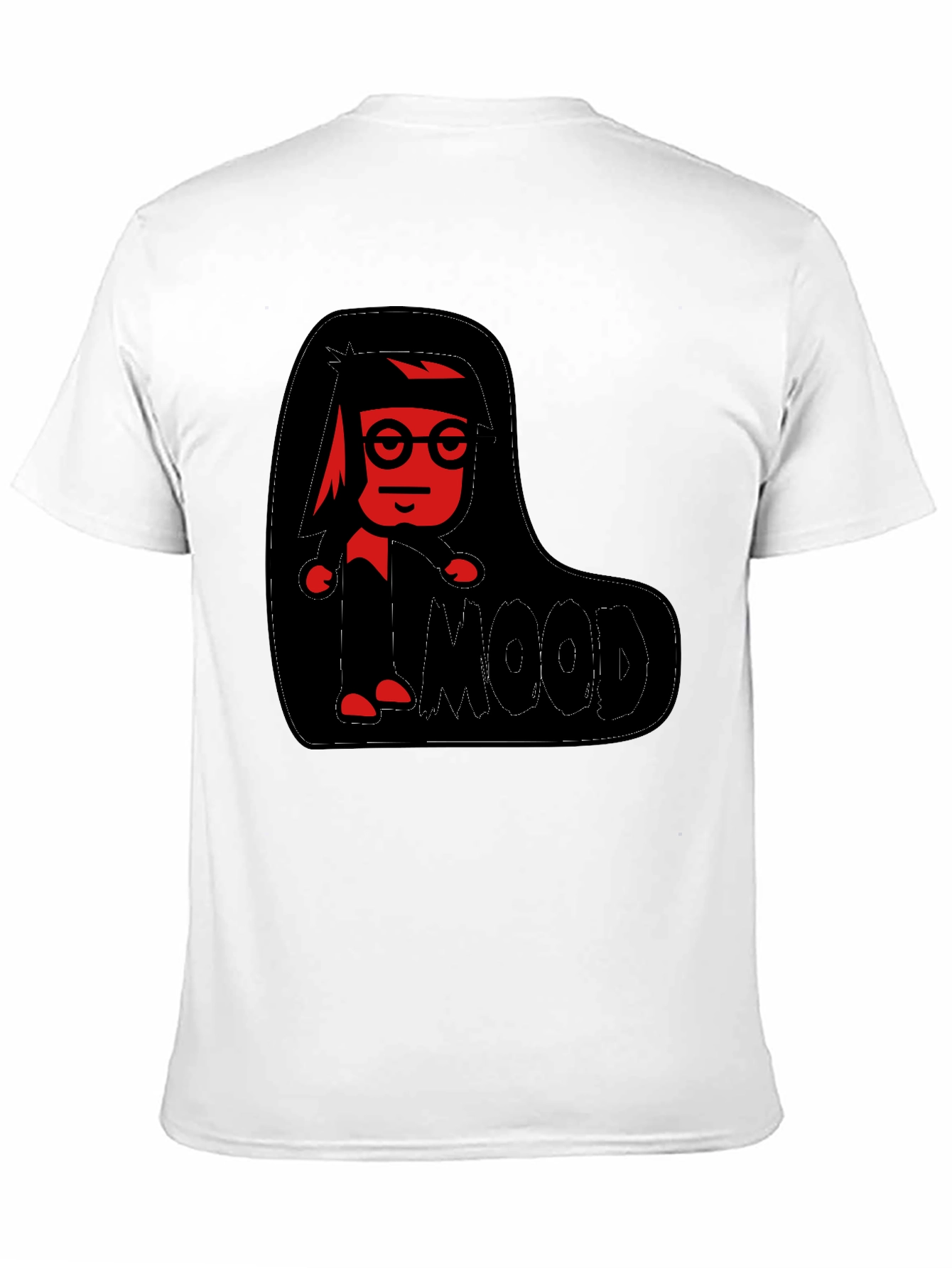 Red Character Graphic Black T-Shirt