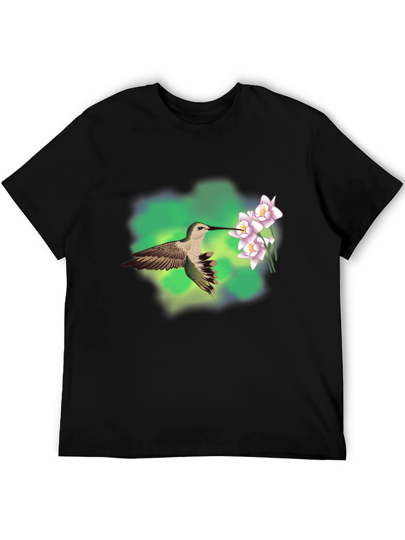 Hummingbird & Flower Graphic Tee