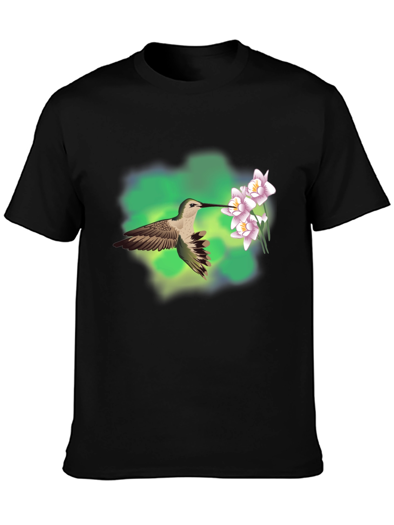 Hummingbird & Flower Graphic Tee