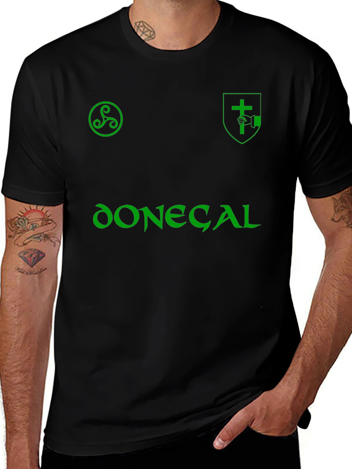 Donegal Green Print T-Shirt