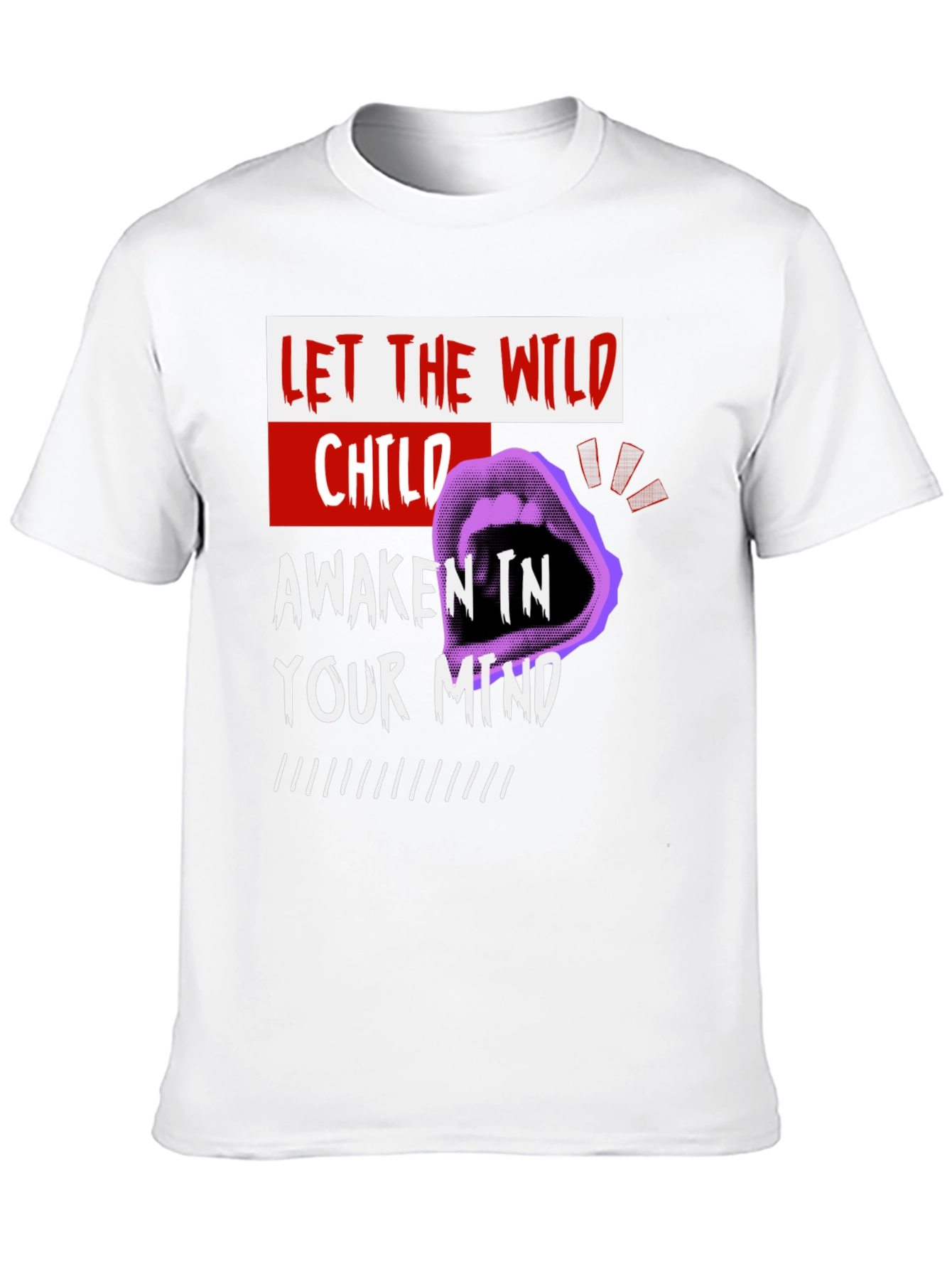 Wild Child Graphic Print Crew Neck T-Shirt