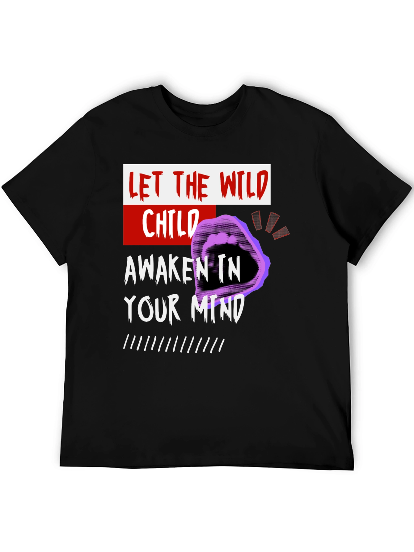 Wild Child Graphic Print Crew Neck T-Shirt