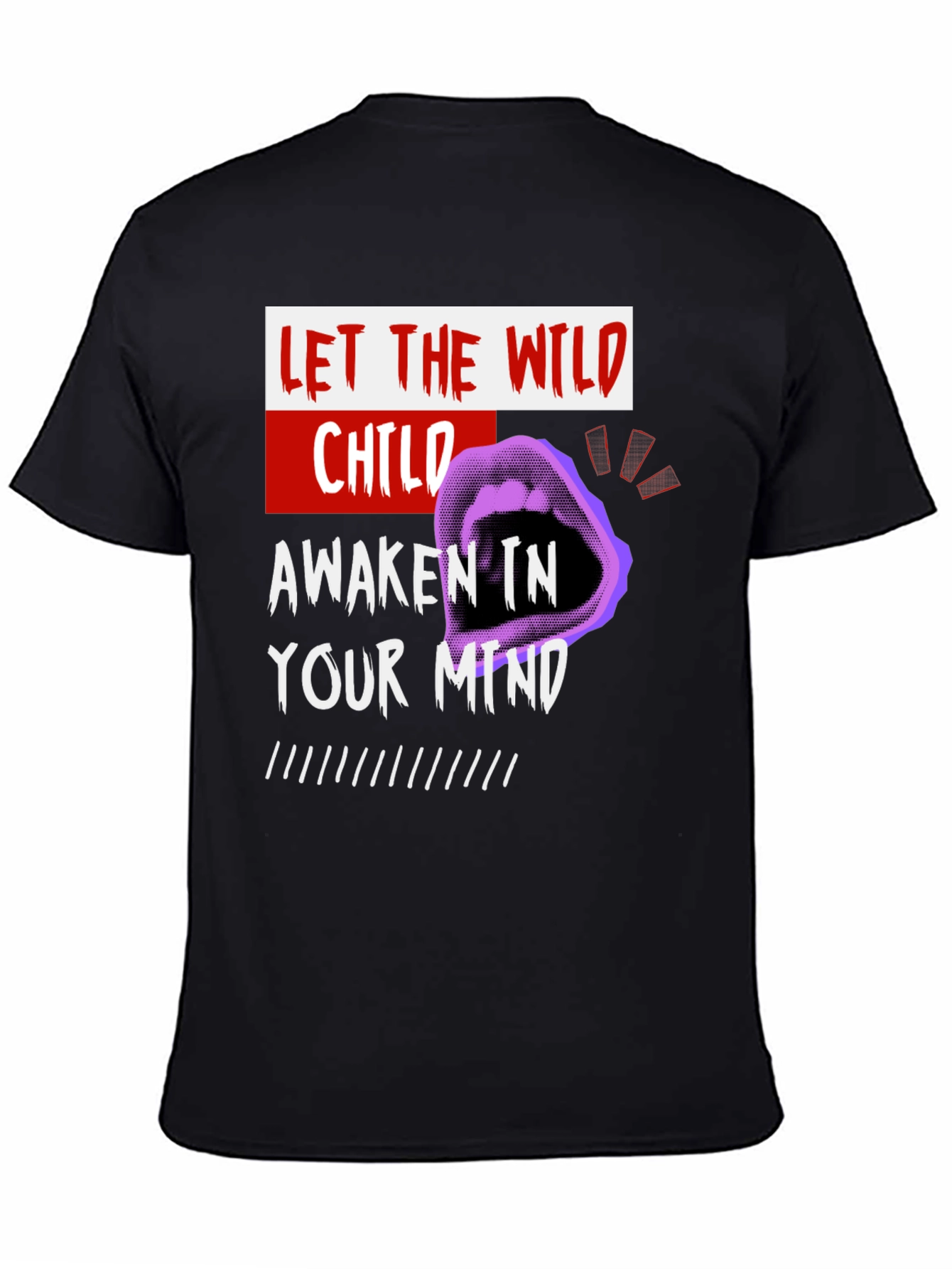Wild Child Graphic Print Crew Neck T-Shirt