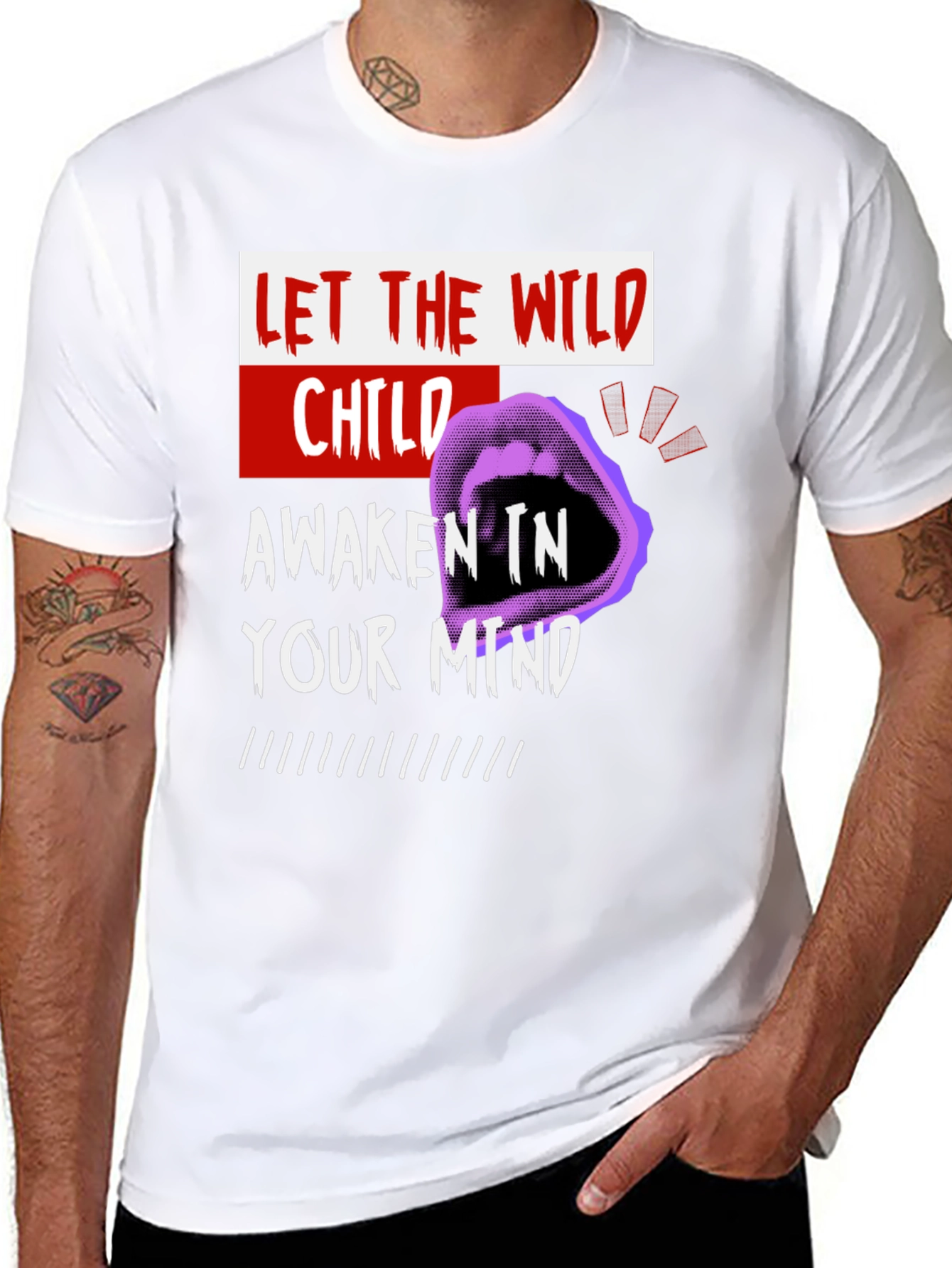 Wild Child Graphic Print Crew Neck T-Shirt