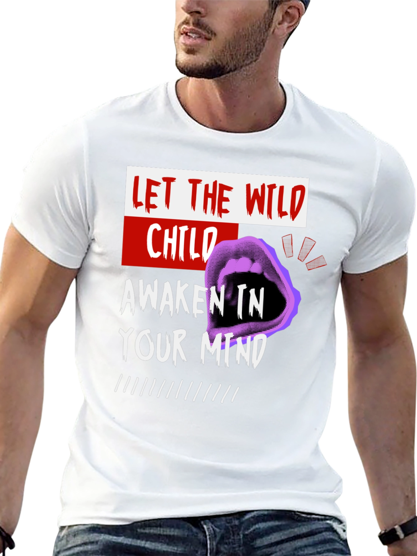 Wild Child Graphic Print Crew Neck T-Shirt