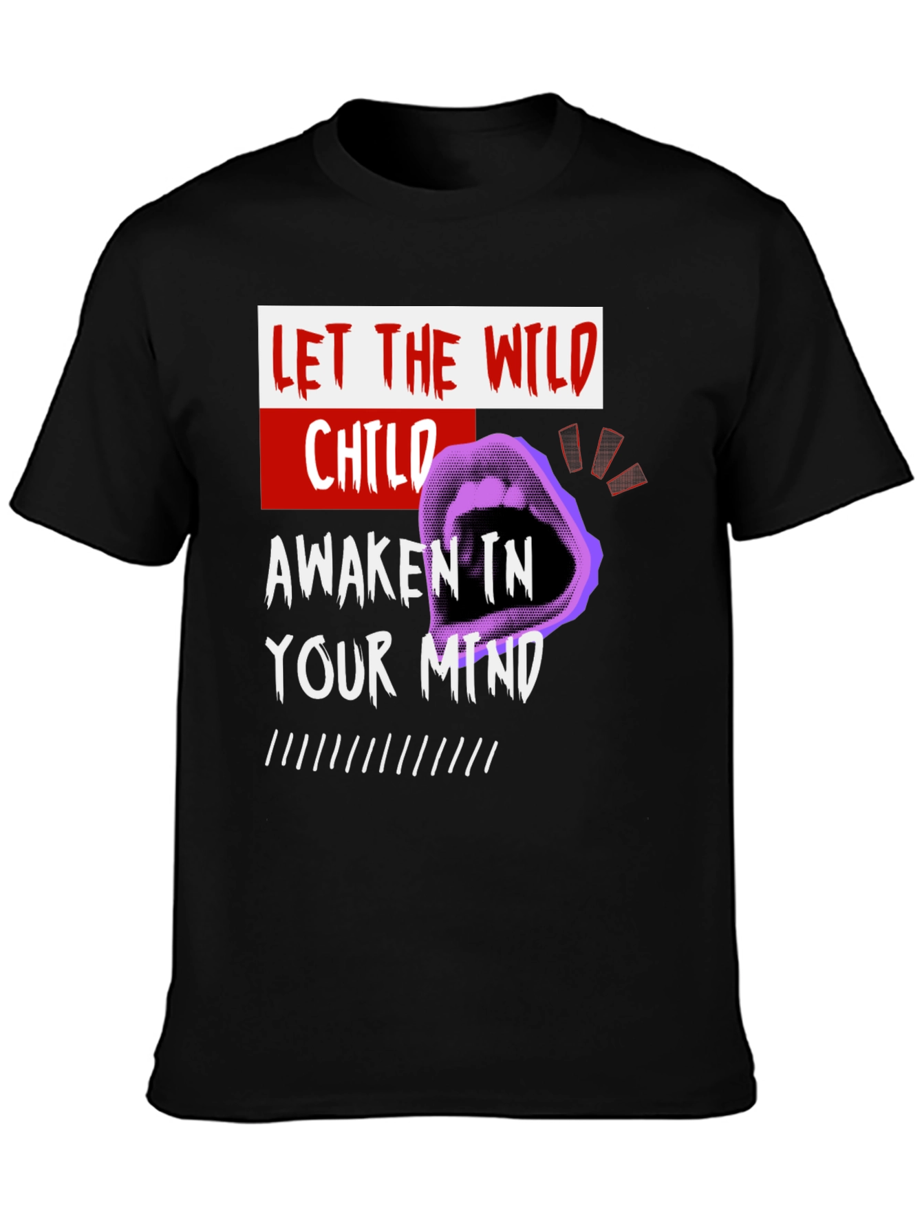 Wild Child Graphic Print Crew Neck T-Shirt
