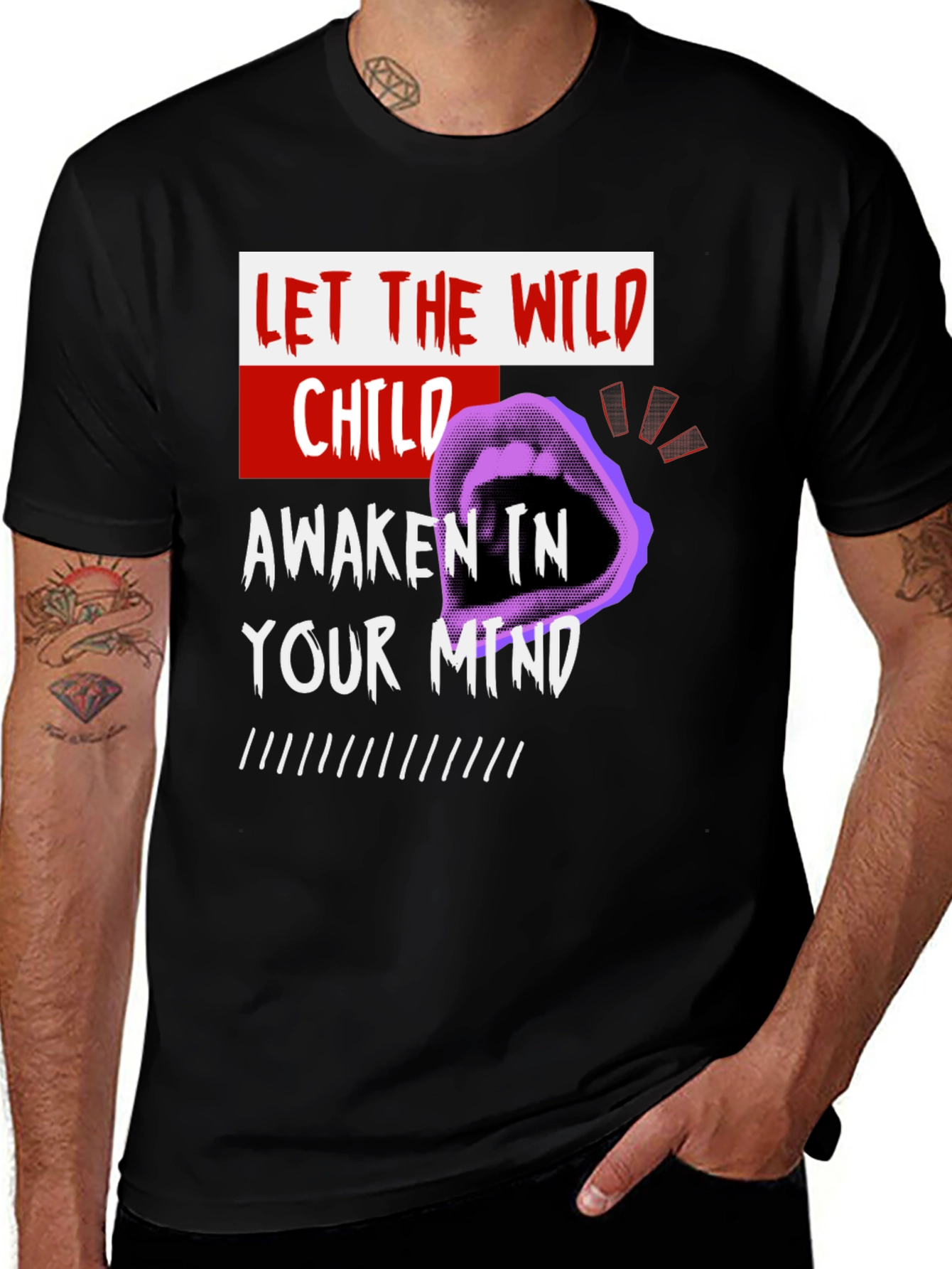 Wild Child Graphic Print Crew Neck T-Shirt