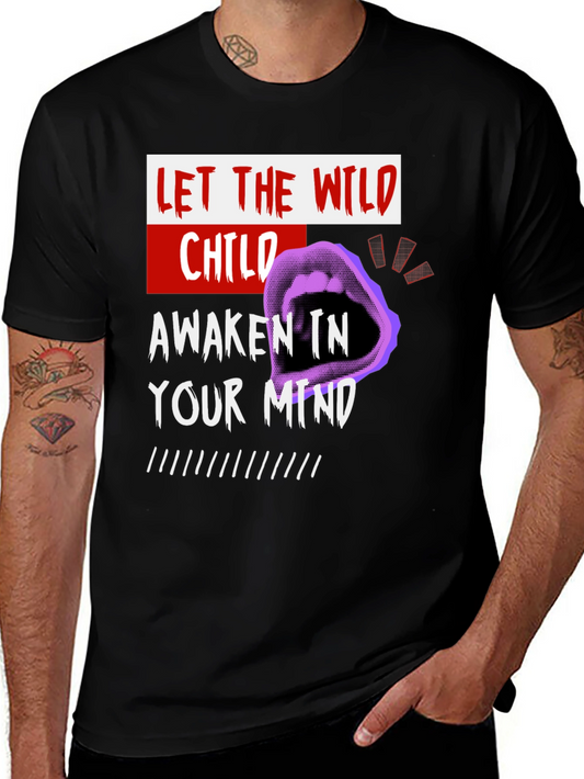 Wild Child Graphic Print Crew Neck T-Shirt