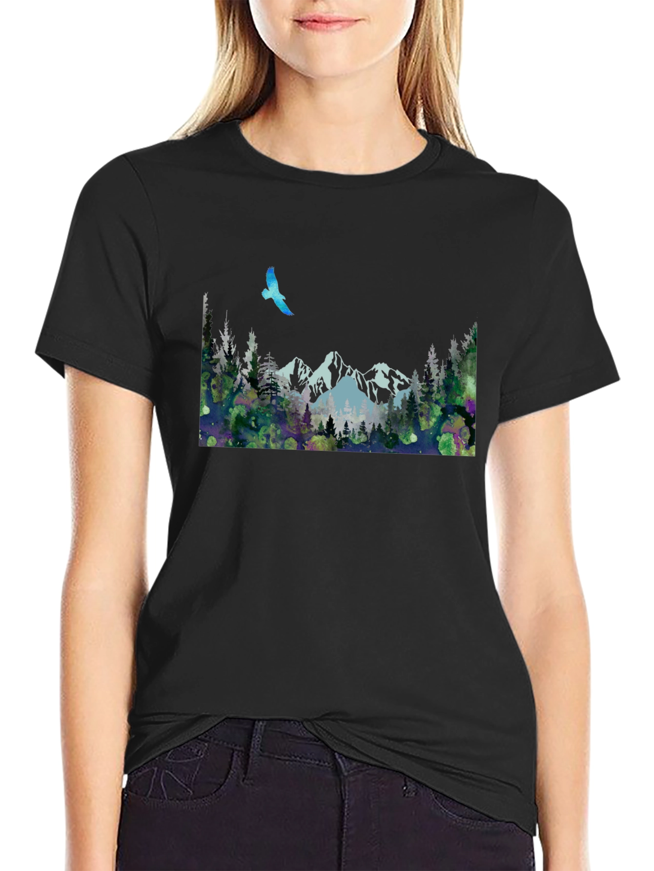 Mountain Scene T-Shirt - Nature Print