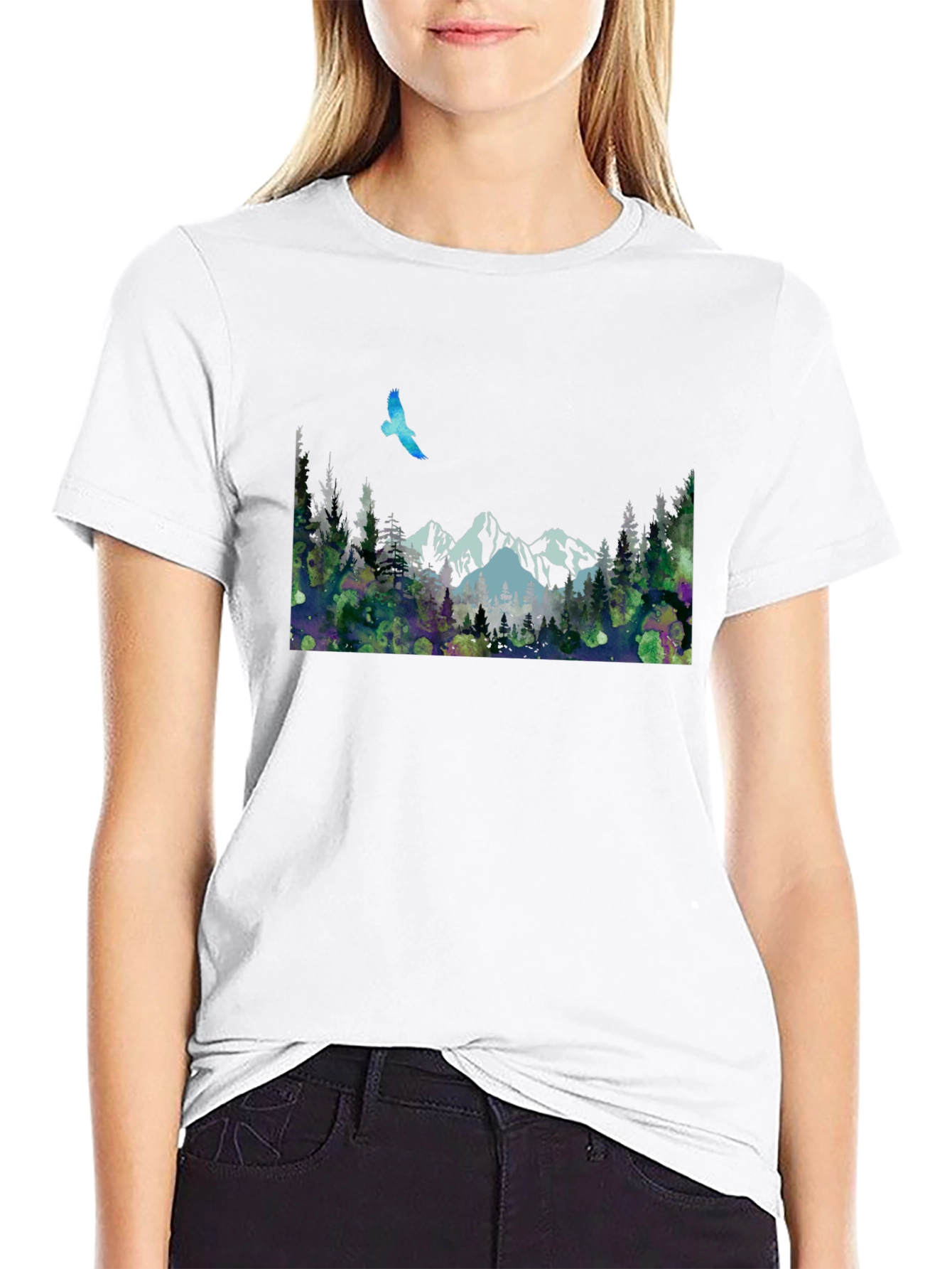 Mountain Scene T-Shirt - Nature Print