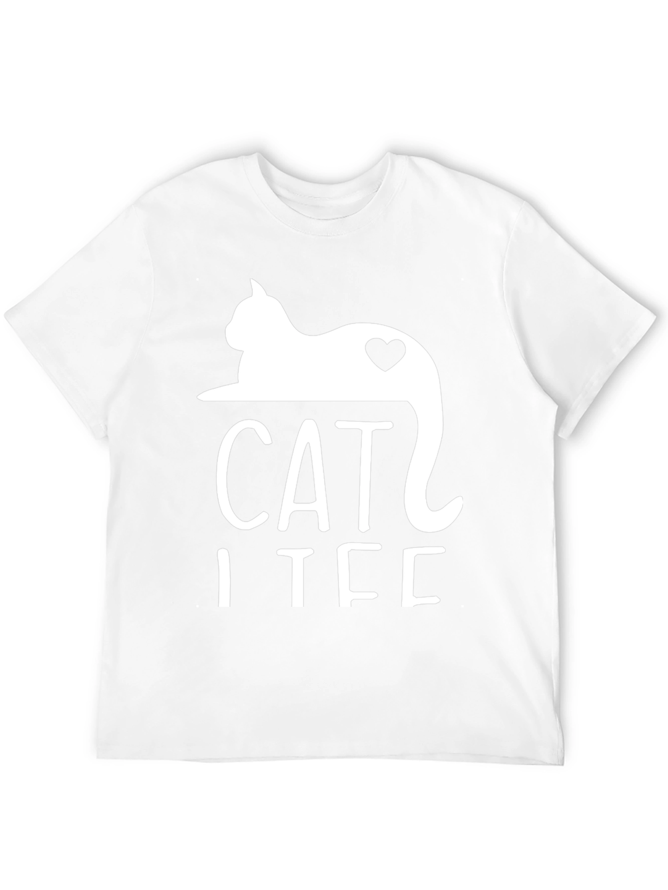 Cat I Tee Black Graphic T-Shirt