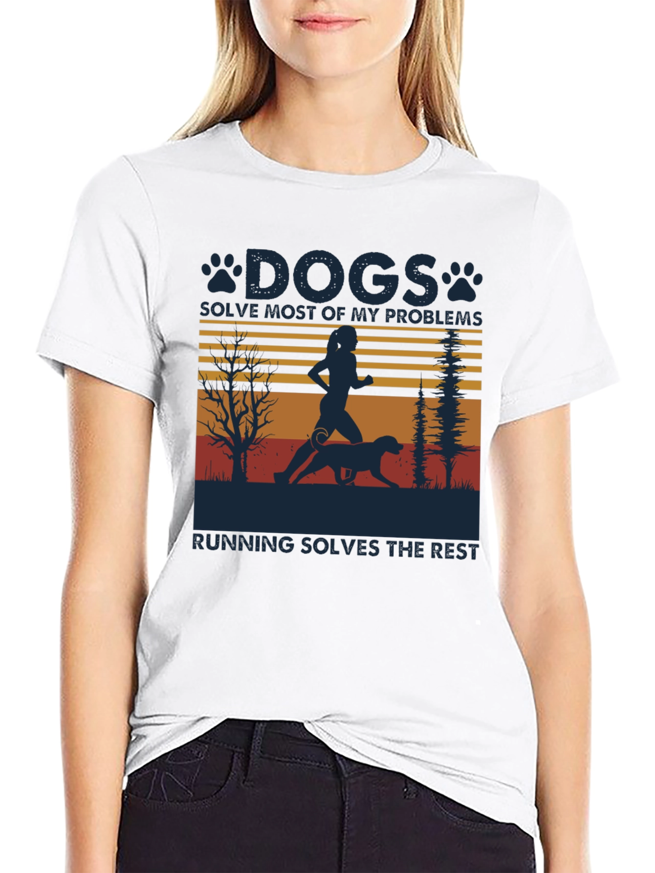 Dogs Solve Most Problems Running T-Shirt