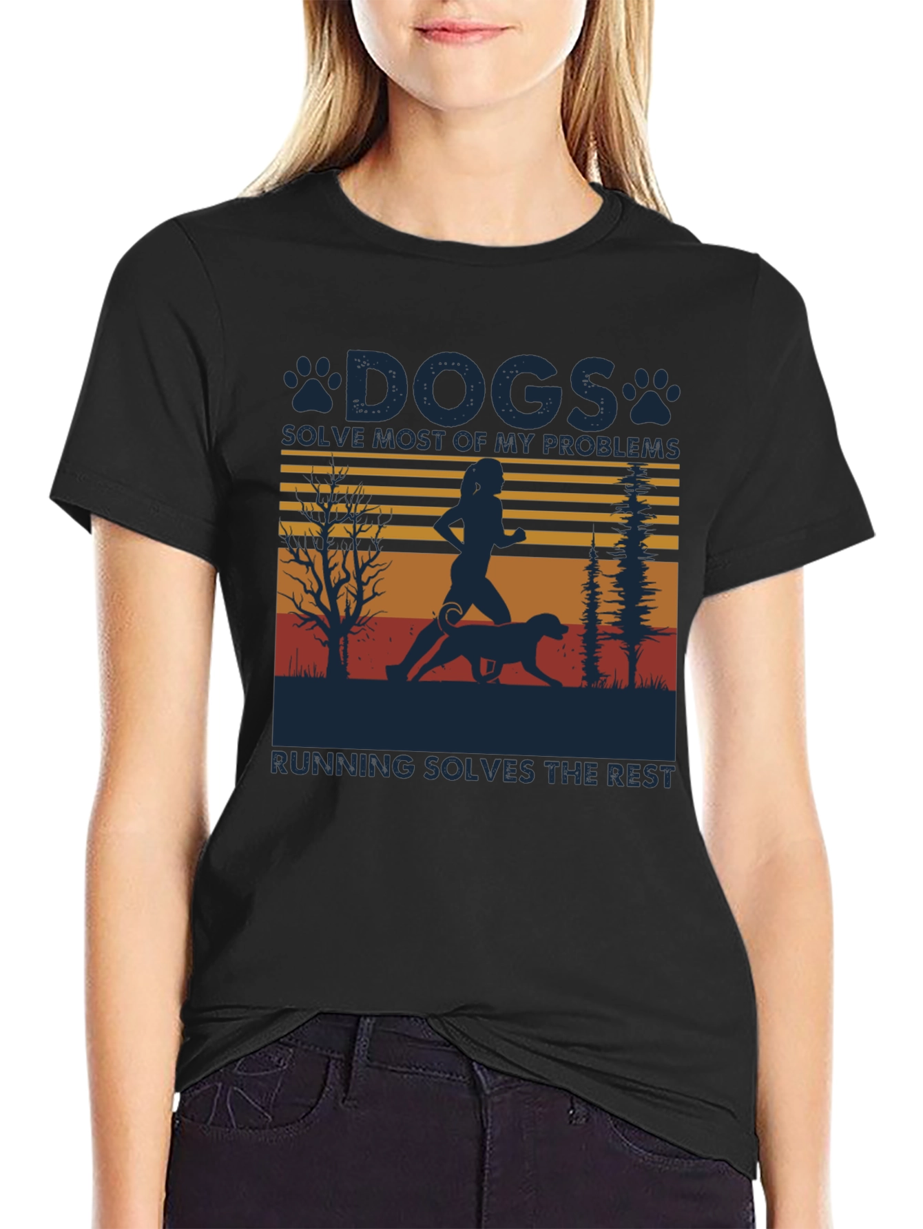 Dogs Solve Most Problems Running T-Shirt