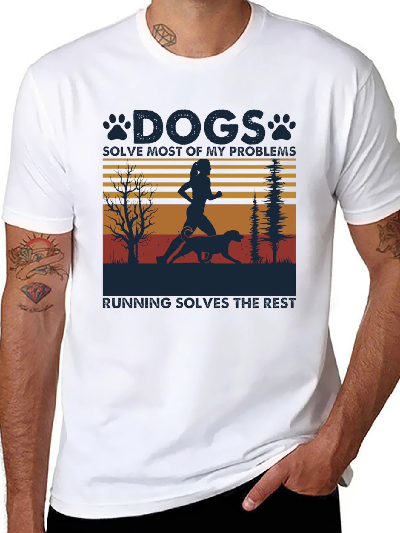 Dogs Solve Most Problems Running T-Shirt