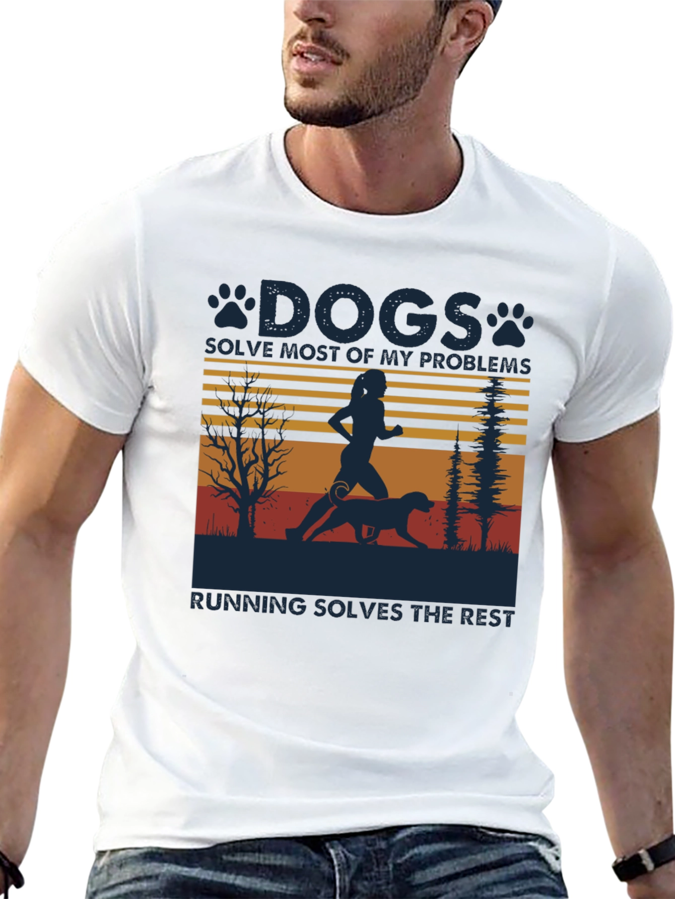 Dogs Solve Most Problems Running T-Shirt