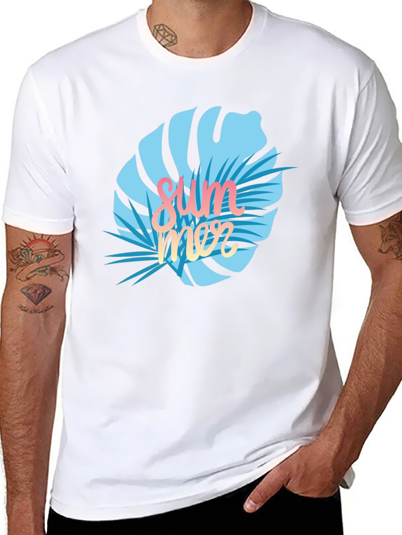Summer Monstera Graphic T-Shirt