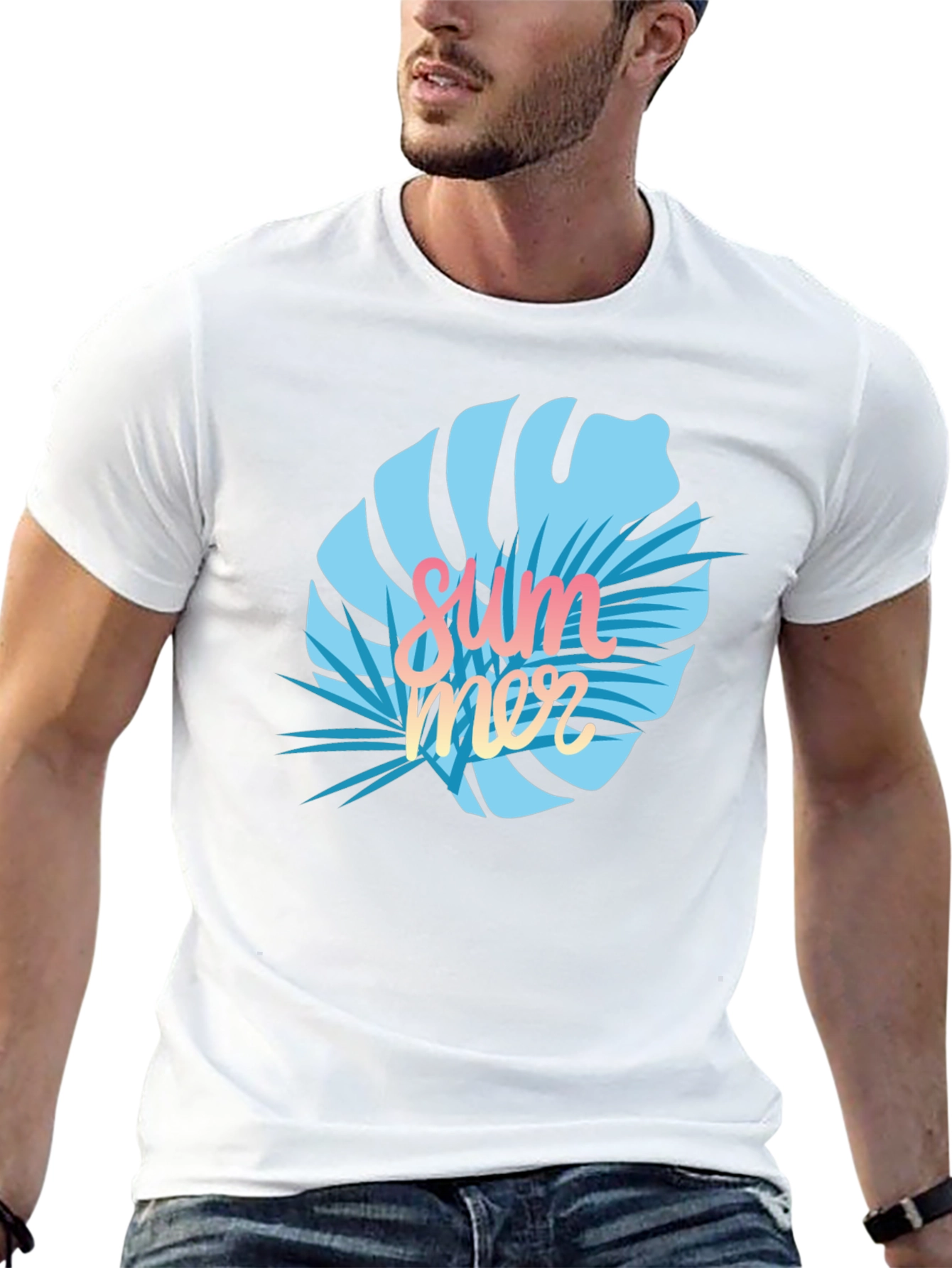 Summer Monstera Graphic T-Shirt