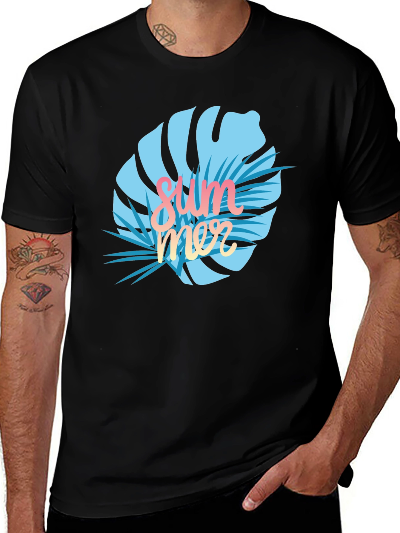 Summer Monstera Graphic T-Shirt