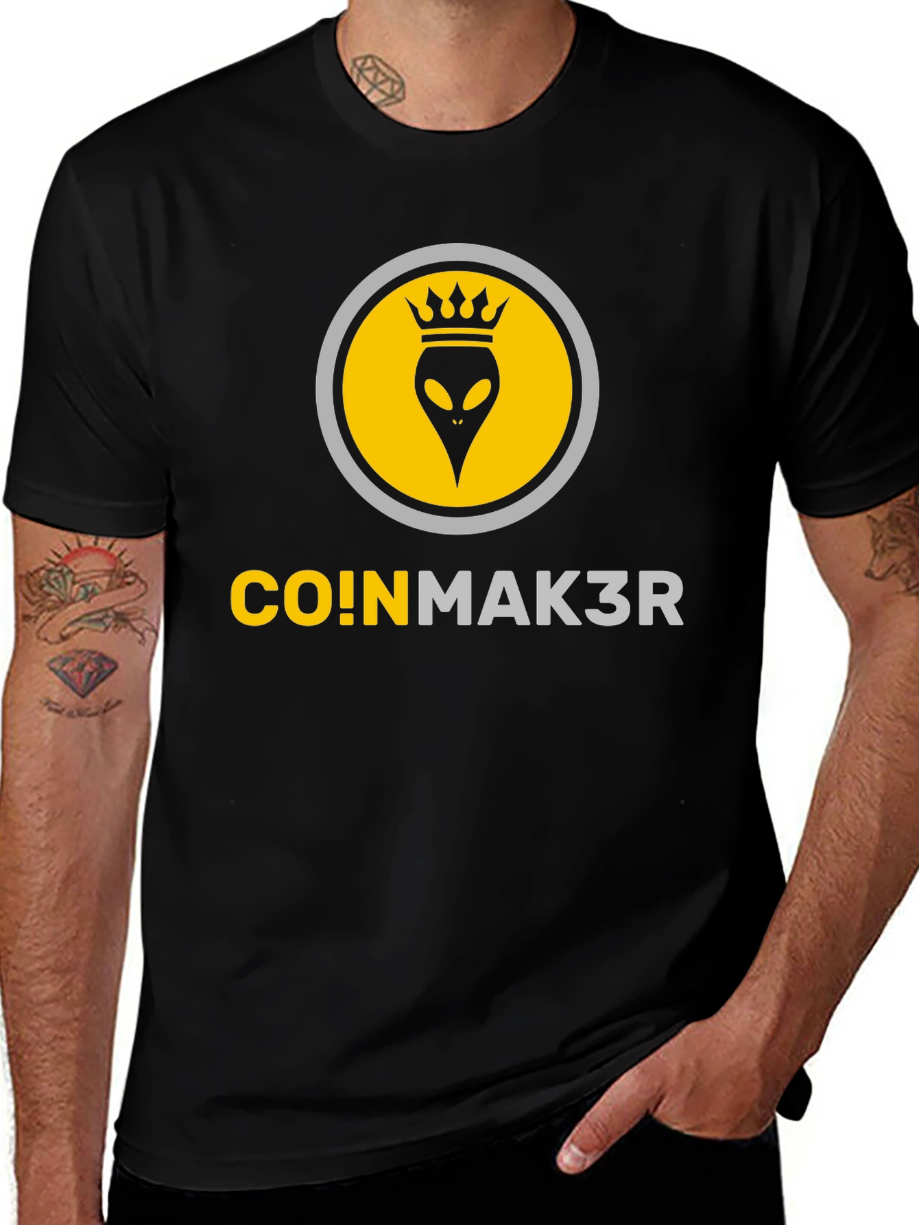 CO!NMAK3R T-Shirt - Alien Crown Design