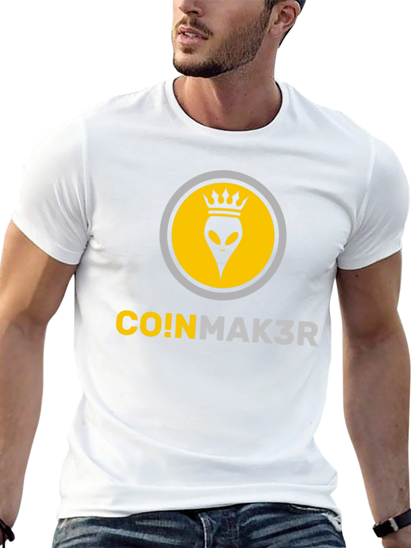 CO!NMAK3R T-Shirt - Alien Crown Design
