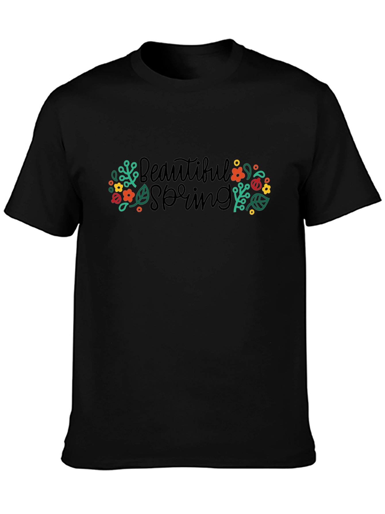 Beautiful Spring Black T-Shirt