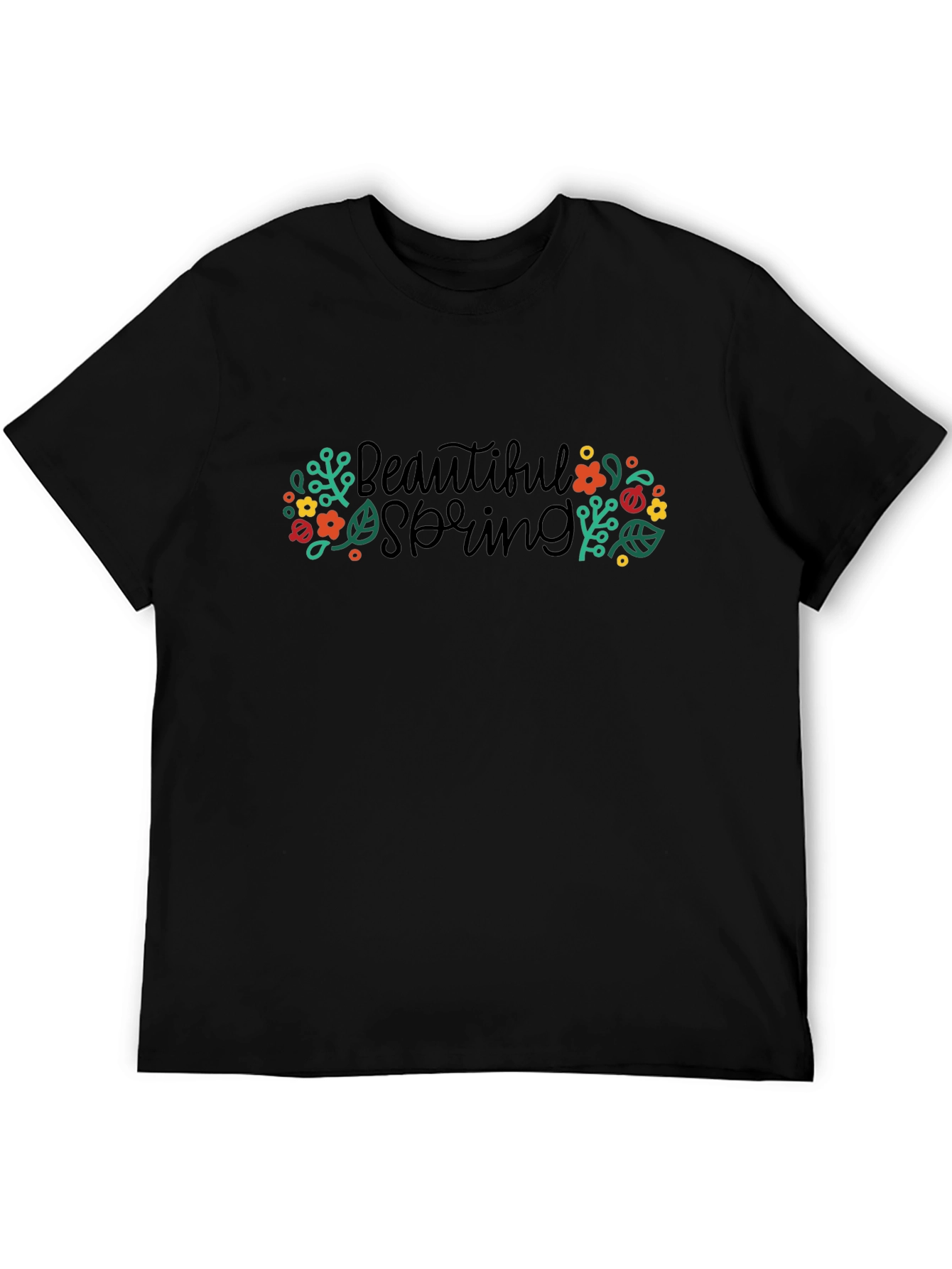 Beautiful Spring Black T-Shirt