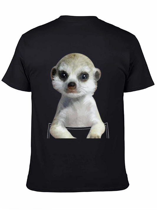 Meerkat in Pocket T-Shirt - Novelty Design