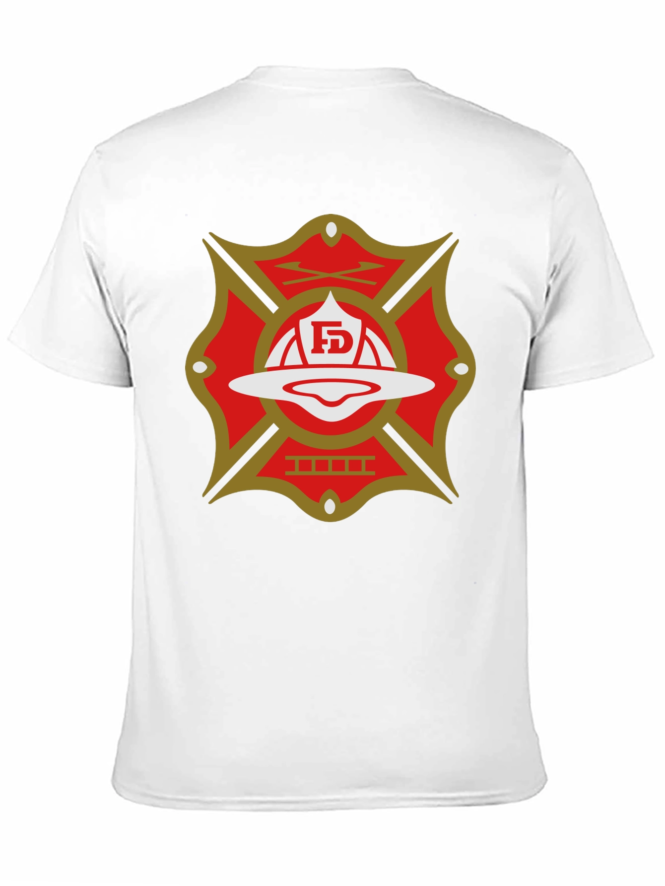 Firefighter Maltese Cross Graphic T-Shirt