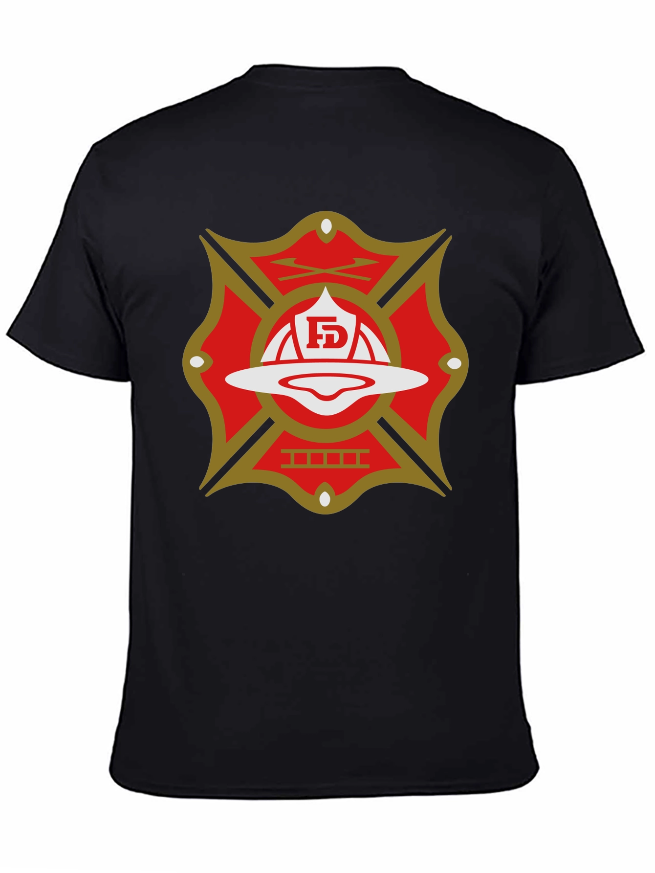 Firefighter Maltese Cross Graphic T-Shirt