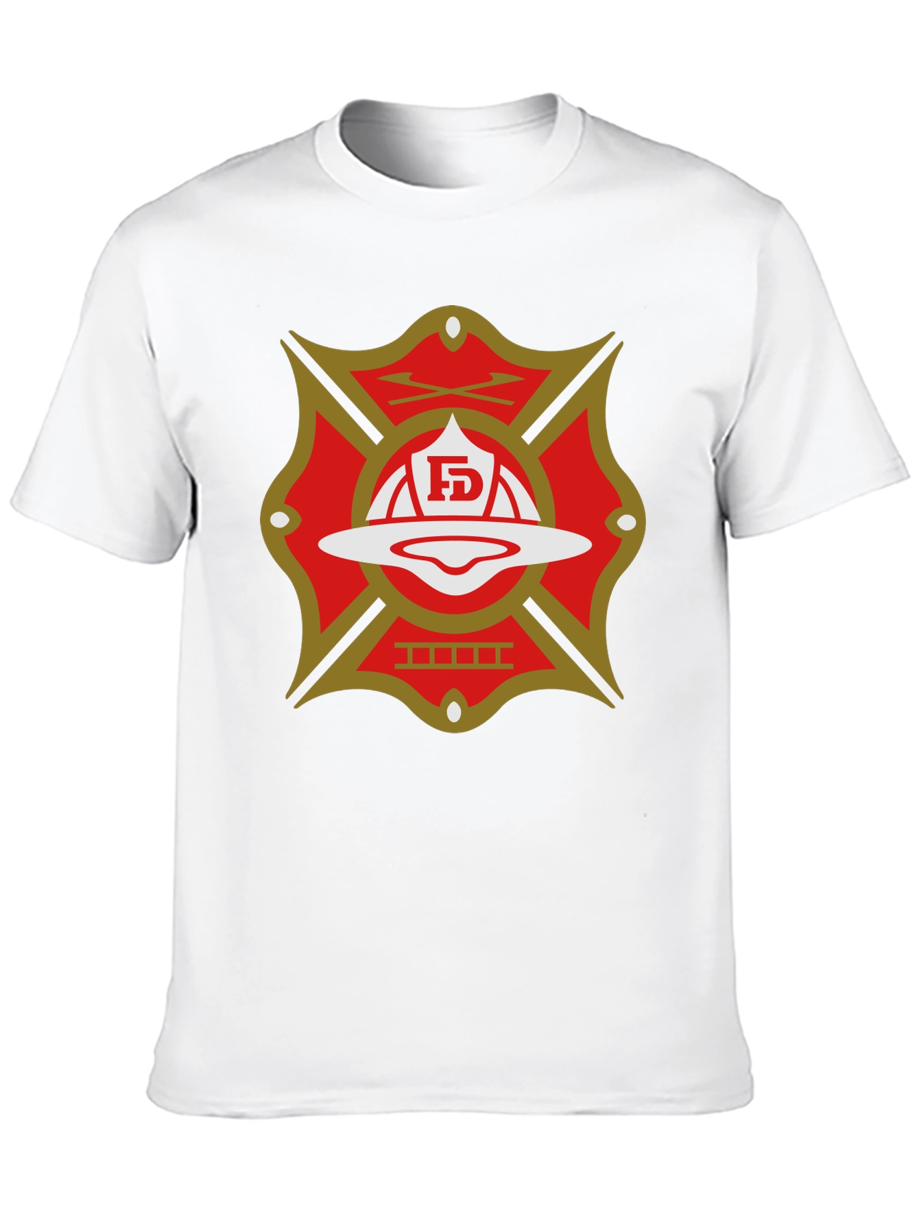 Firefighter Maltese Cross Graphic T-Shirt