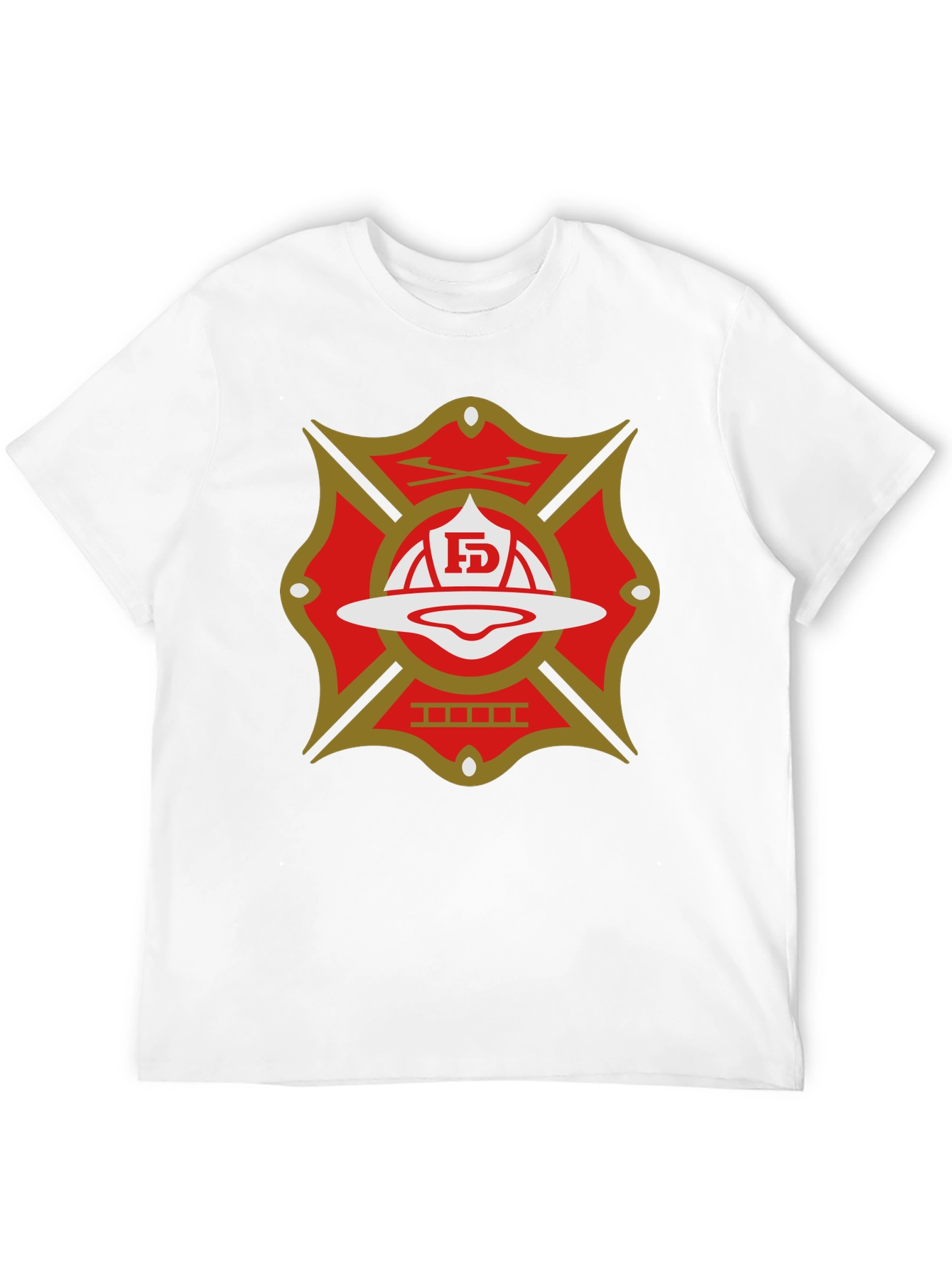 Firefighter Maltese Cross Graphic T-Shirt