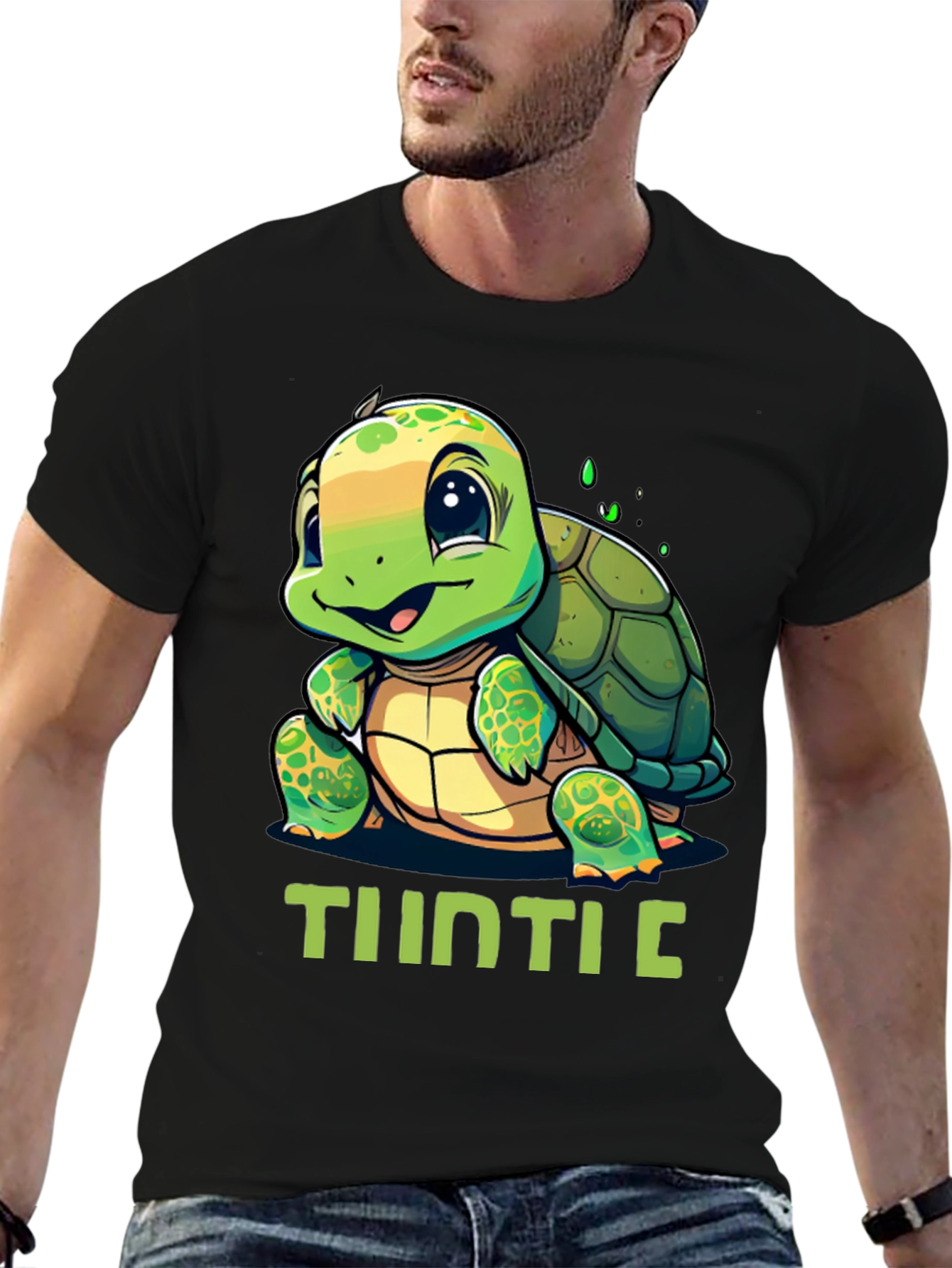 Cute Turtle Graphic T-Shirt
