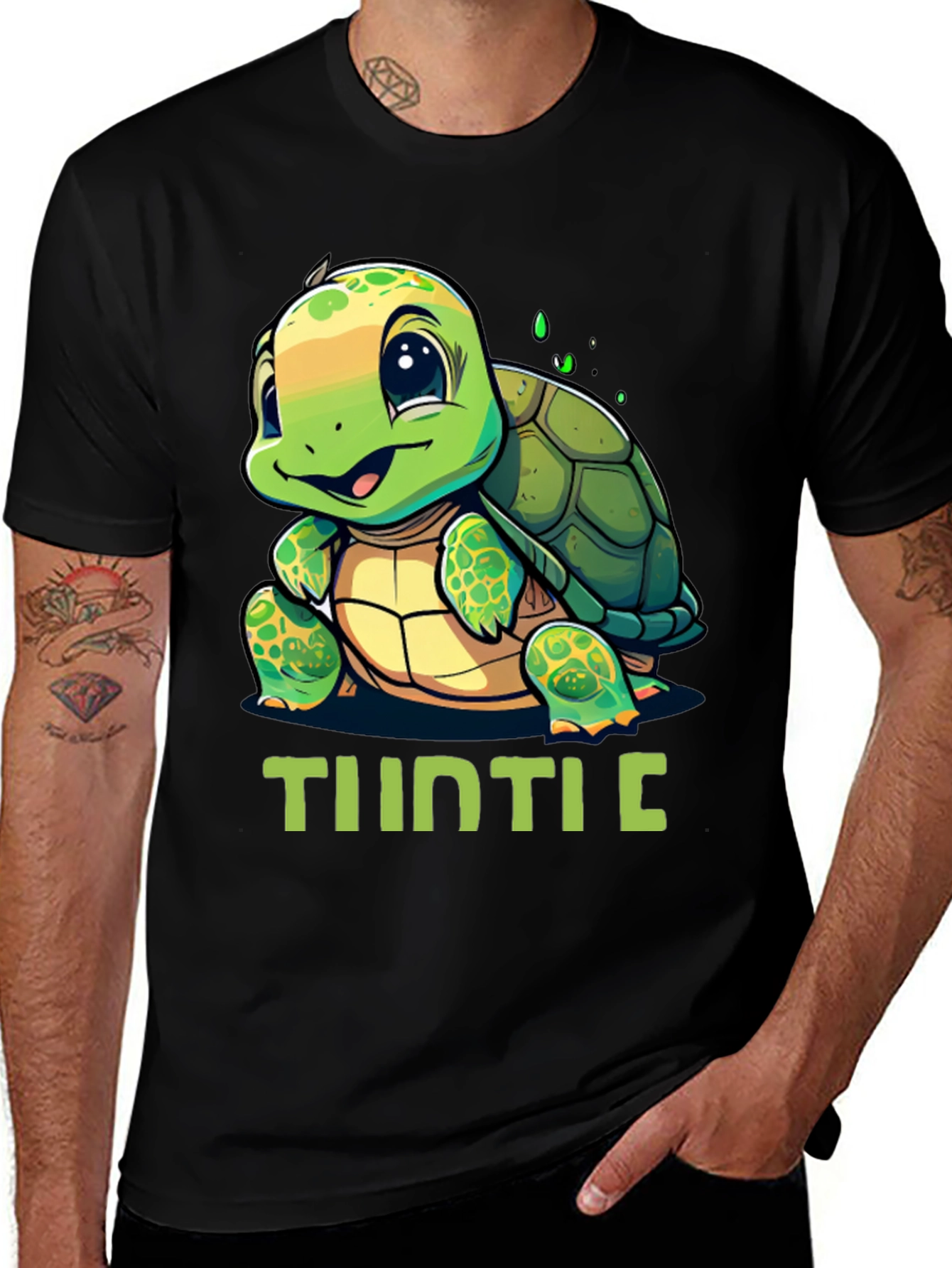 Cute Turtle Graphic T-Shirt
