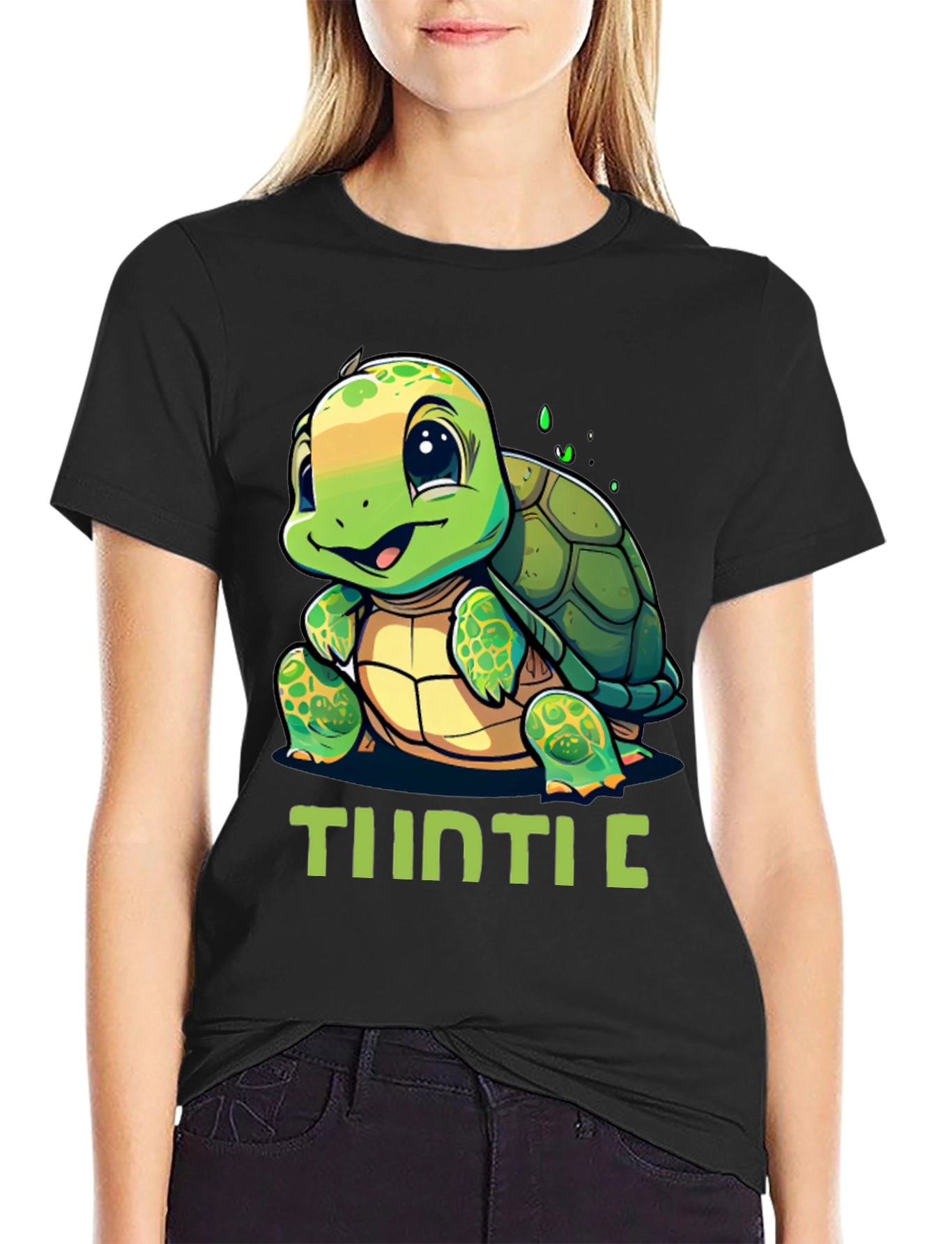 Cute Turtle Graphic T-Shirt