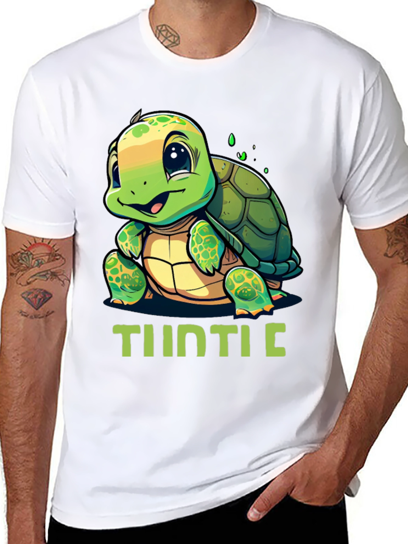 Cute Turtle Graphic T-Shirt