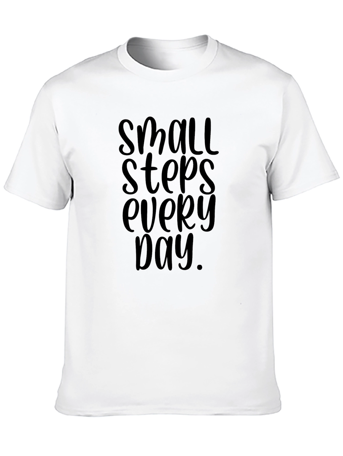 Motivational Small Steps T-Shirt - Black