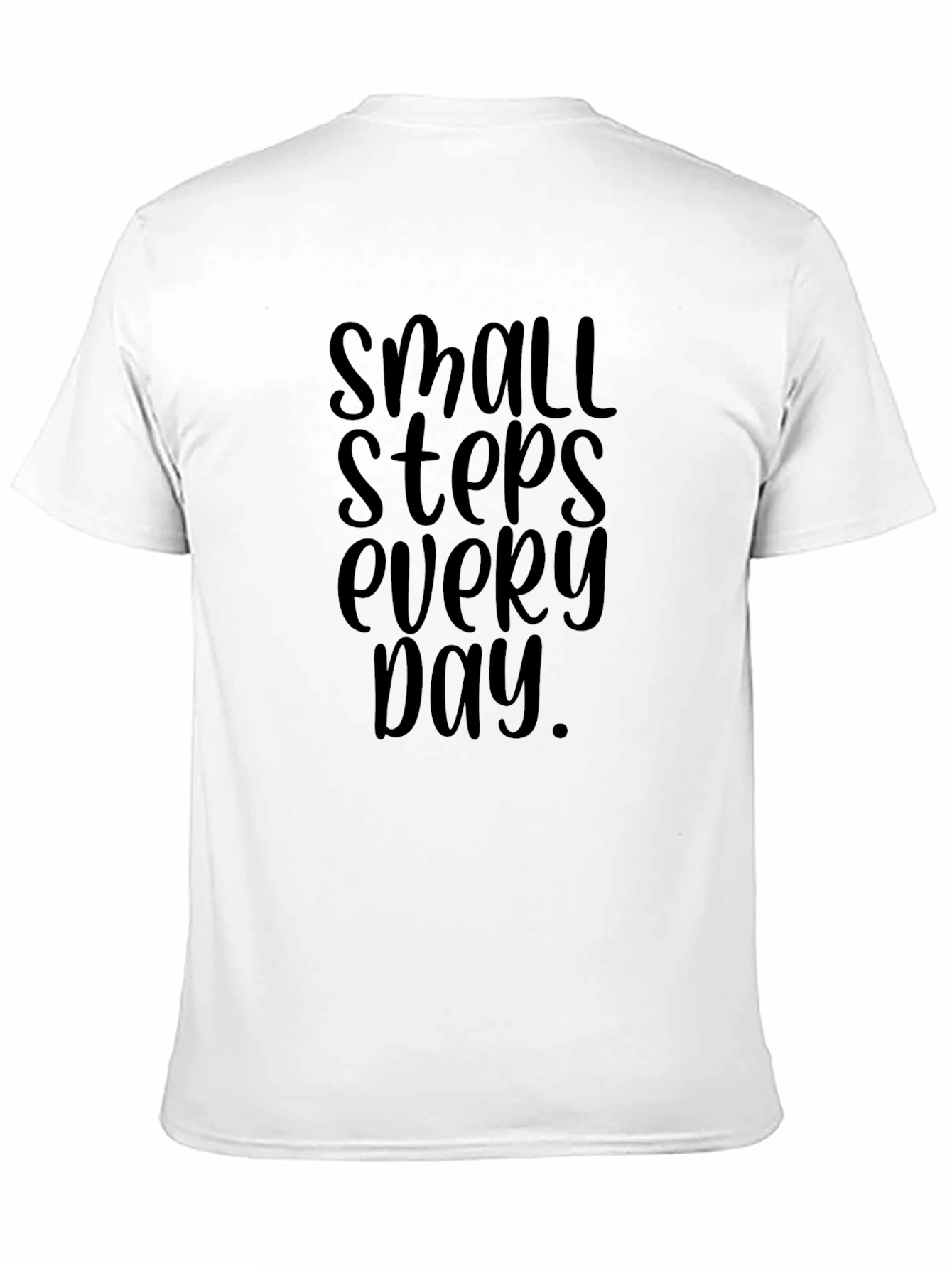 Motivational Small Steps T-Shirt - Black