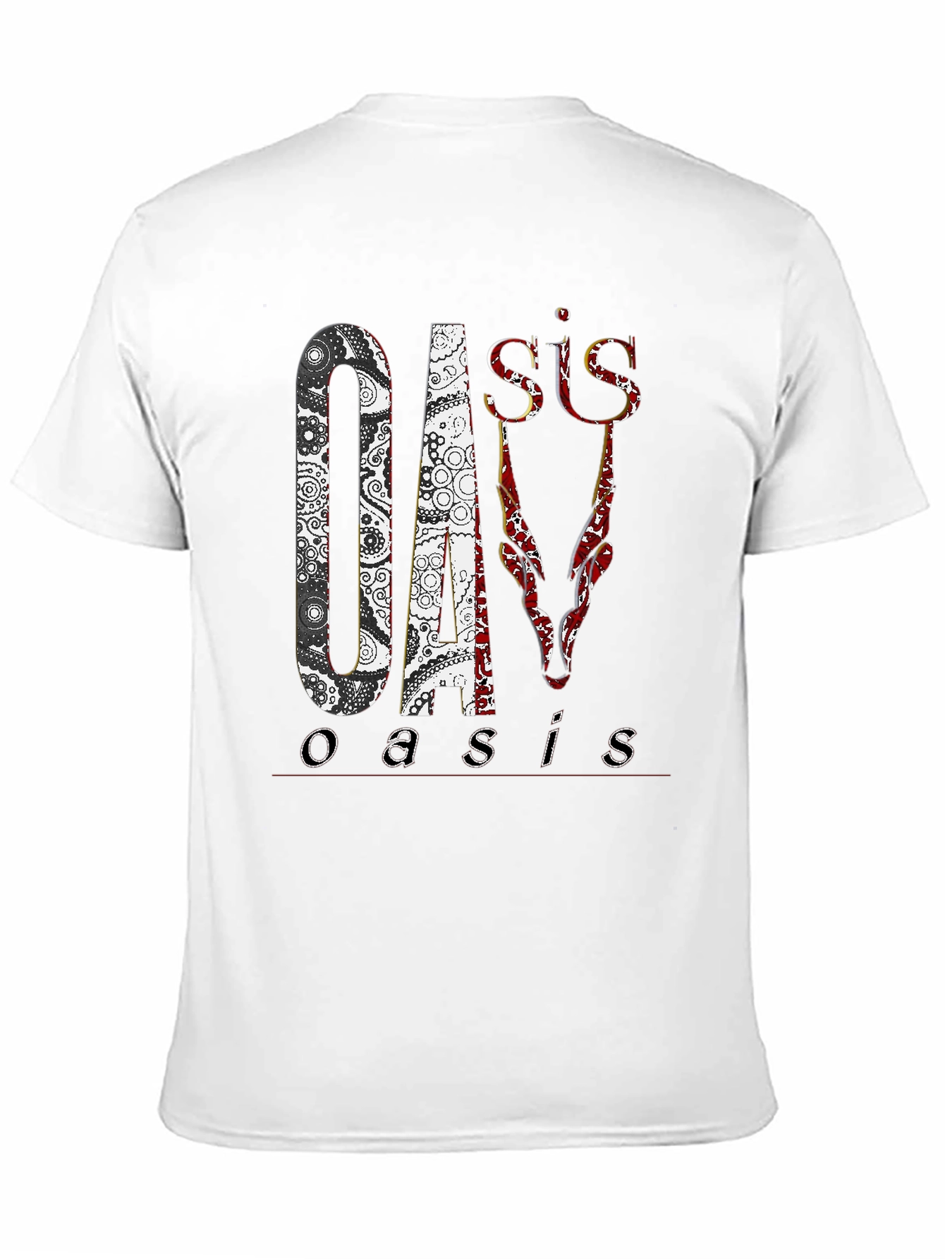 Oasis Band Graphic Print Black T-Shirt