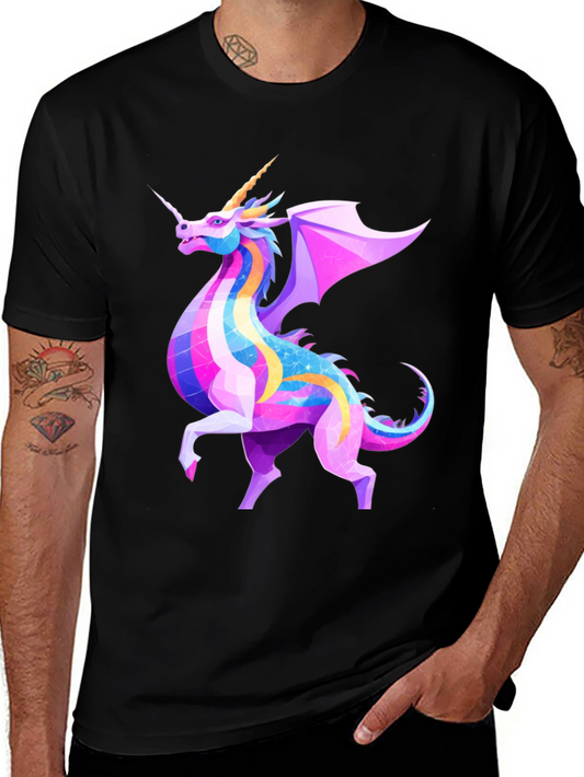 Fantasy Dragon Unicorn Graphic Tee