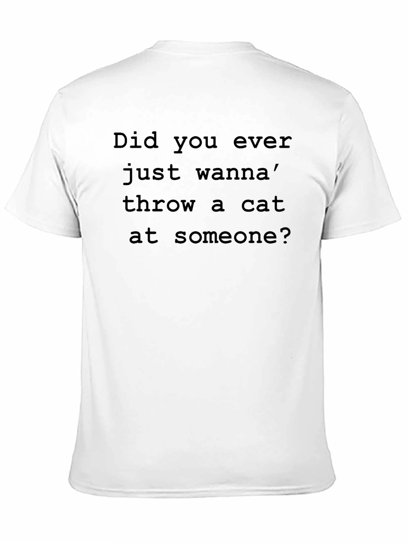 Funny Cat Throwing T-Shirt - Quirky Graphic Tee