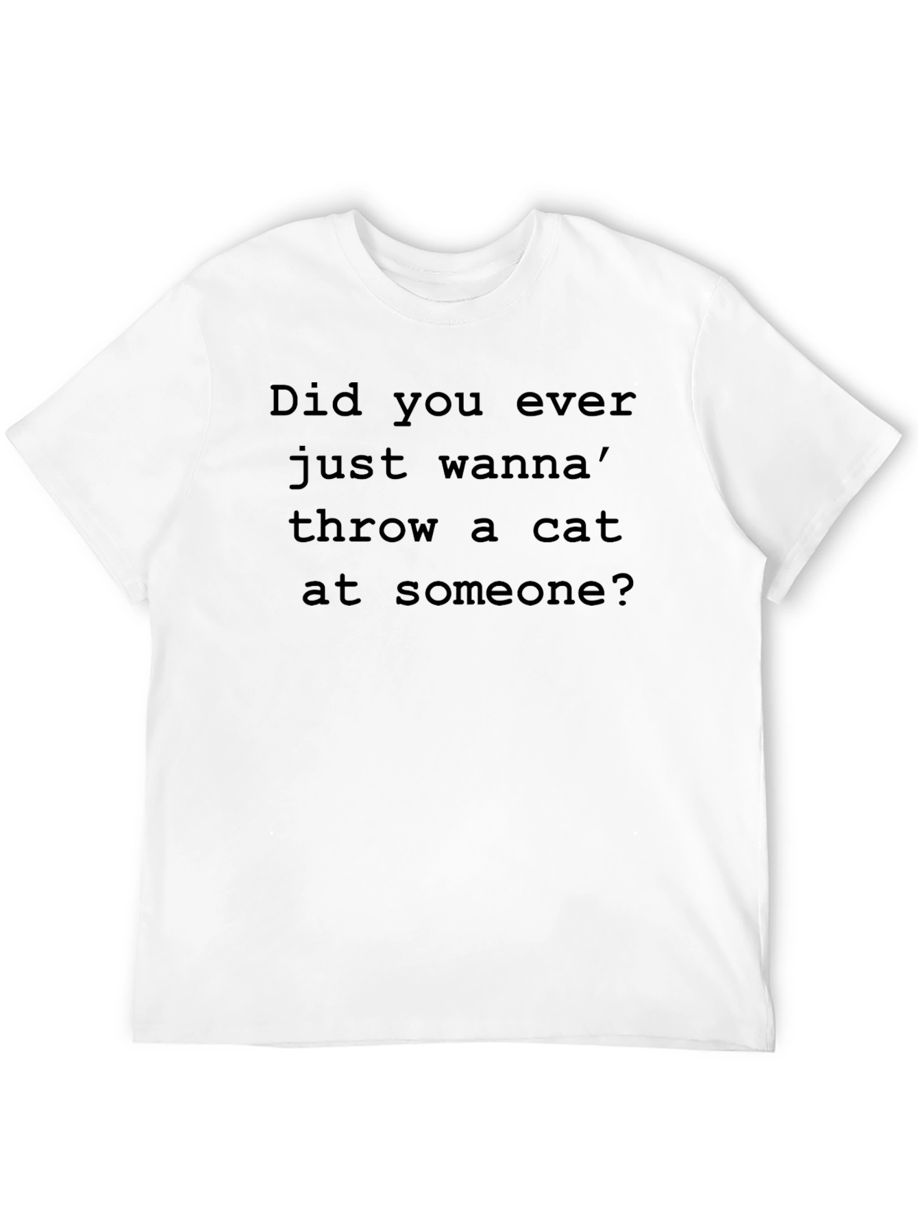 Funny Cat Throwing T-Shirt - Quirky Graphic Tee
