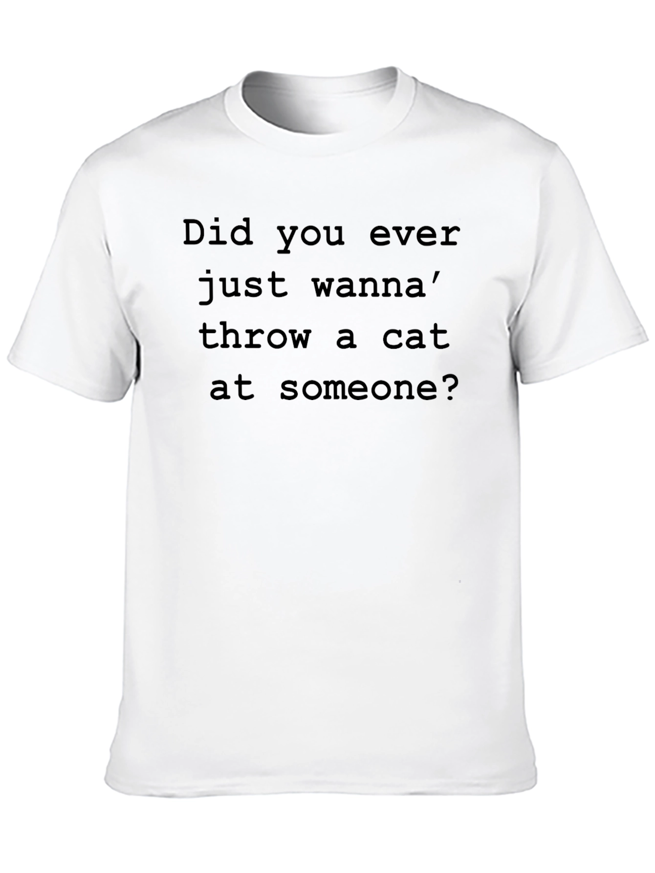 Funny Cat Throwing T-Shirt - Quirky Graphic Tee