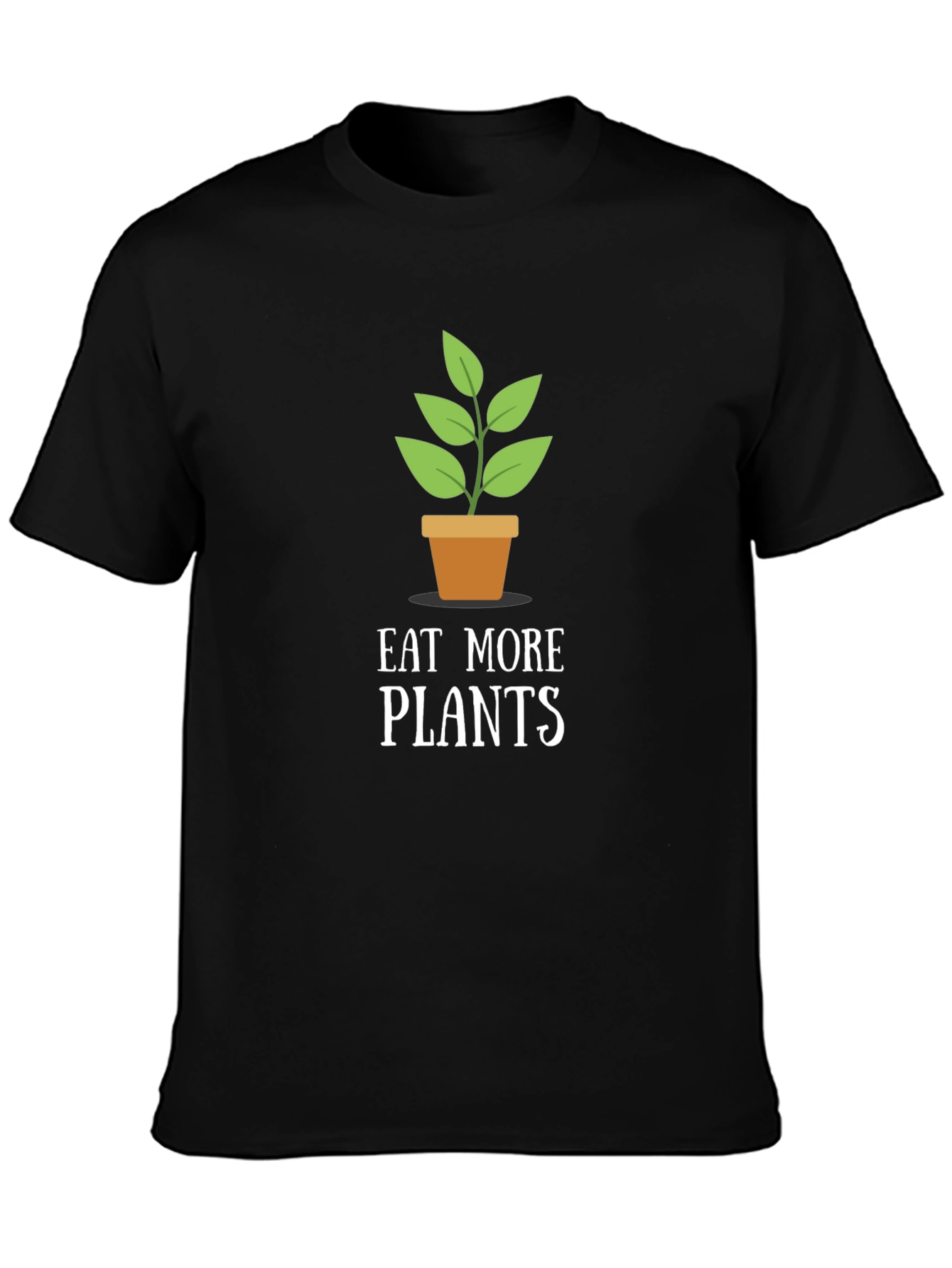 Eat More Plants T-Shirt - Black Graphic Tee