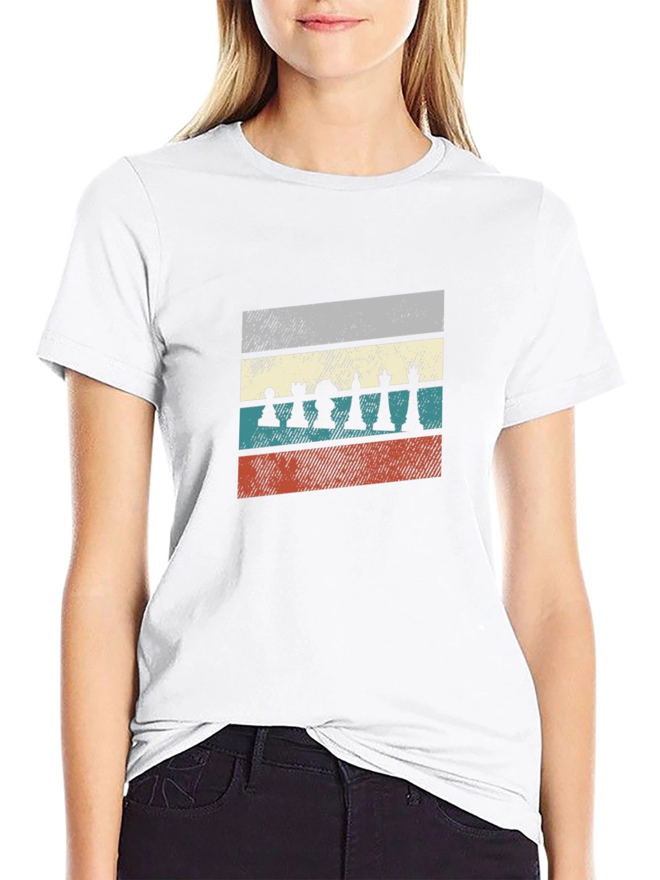 Retro Chess Piece Graphic T-Shirt