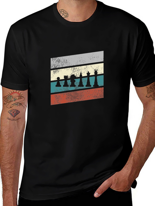 Retro Chess Piece Graphic T-Shirt