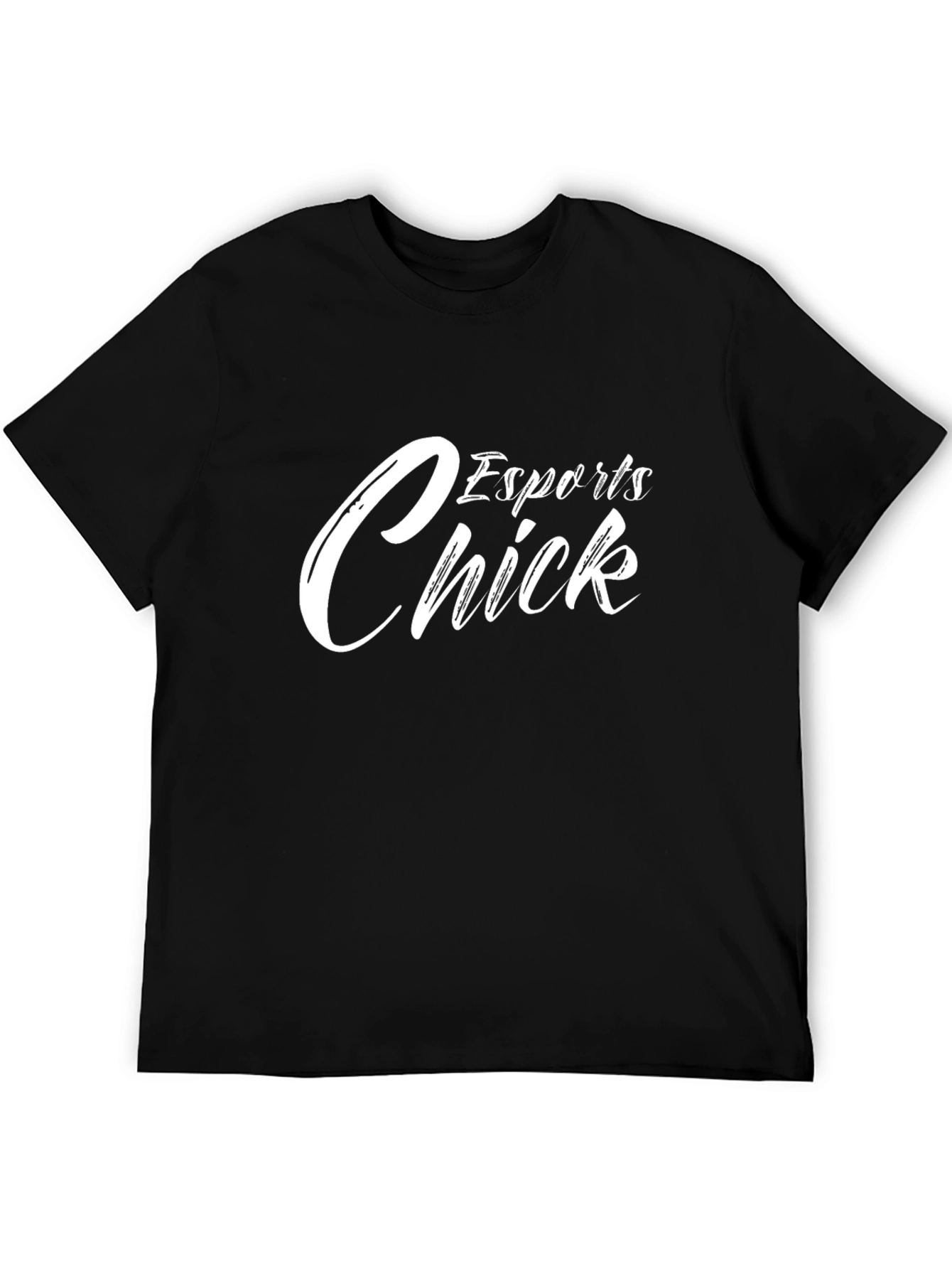 Esports Chick Graphic Tee - Casual Black T-Shirt