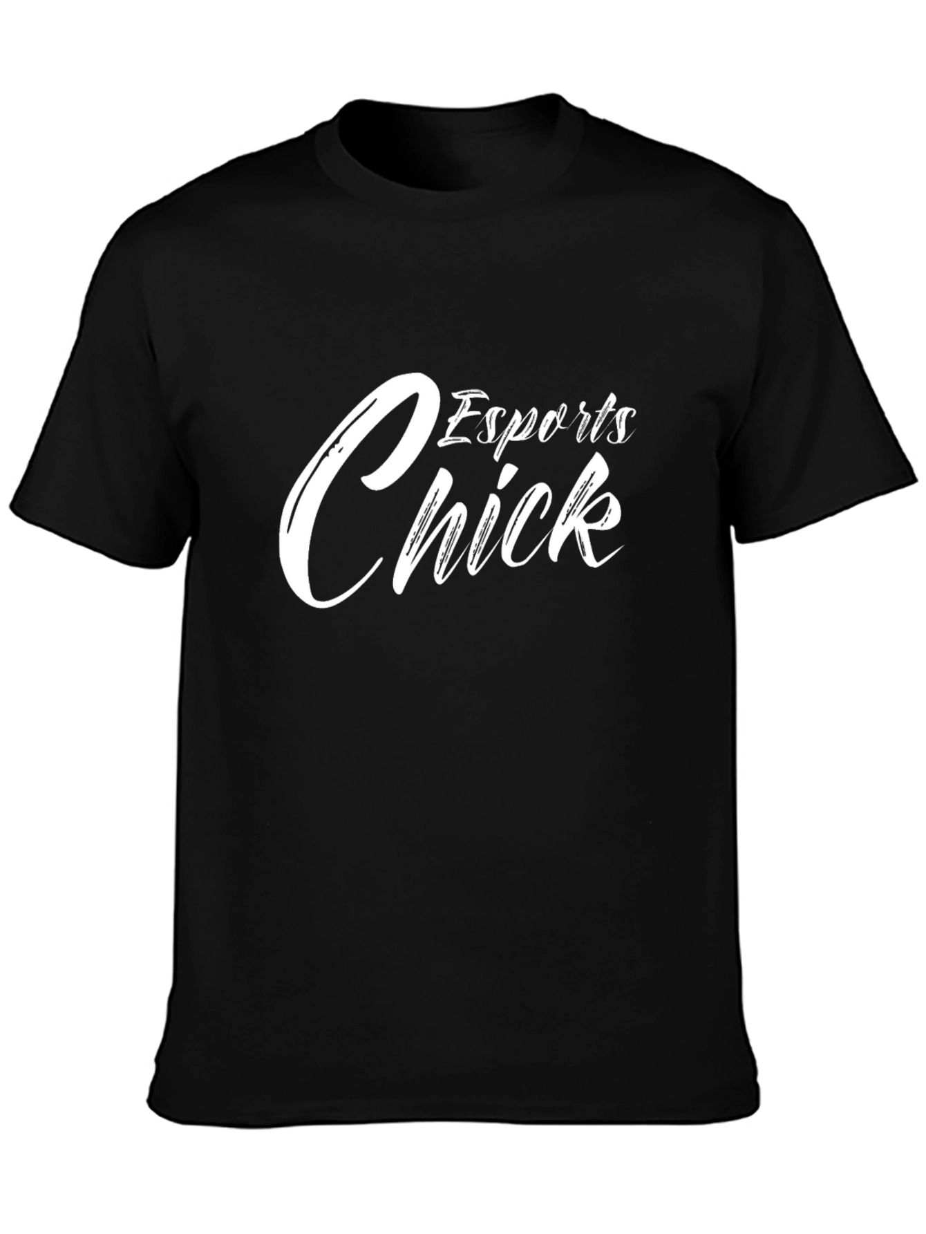 Esports Chick Graphic Tee - Casual Black T-Shirt