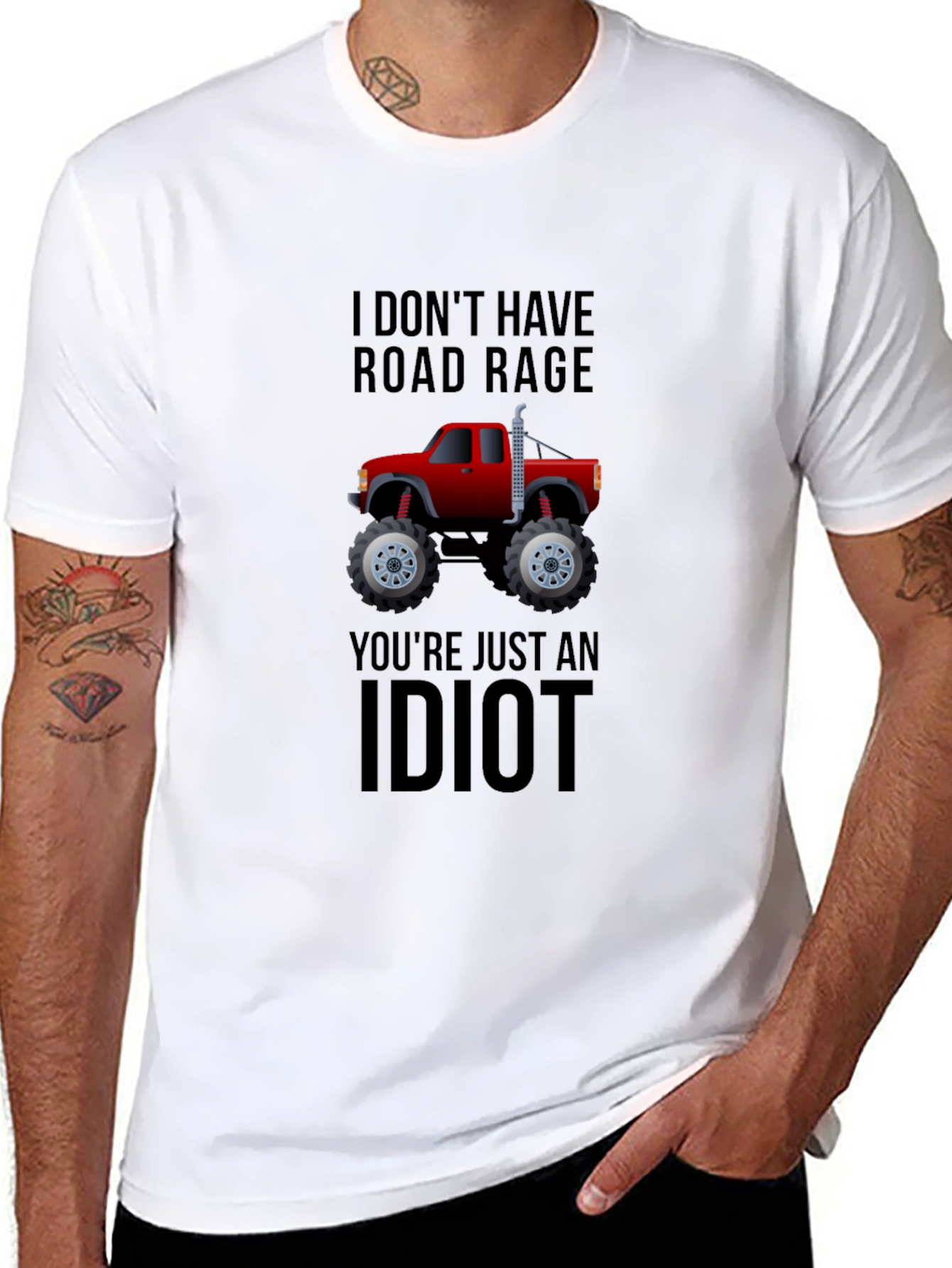 Road Rage Monster Truck T-Shirt - Funny Graphic Tee
